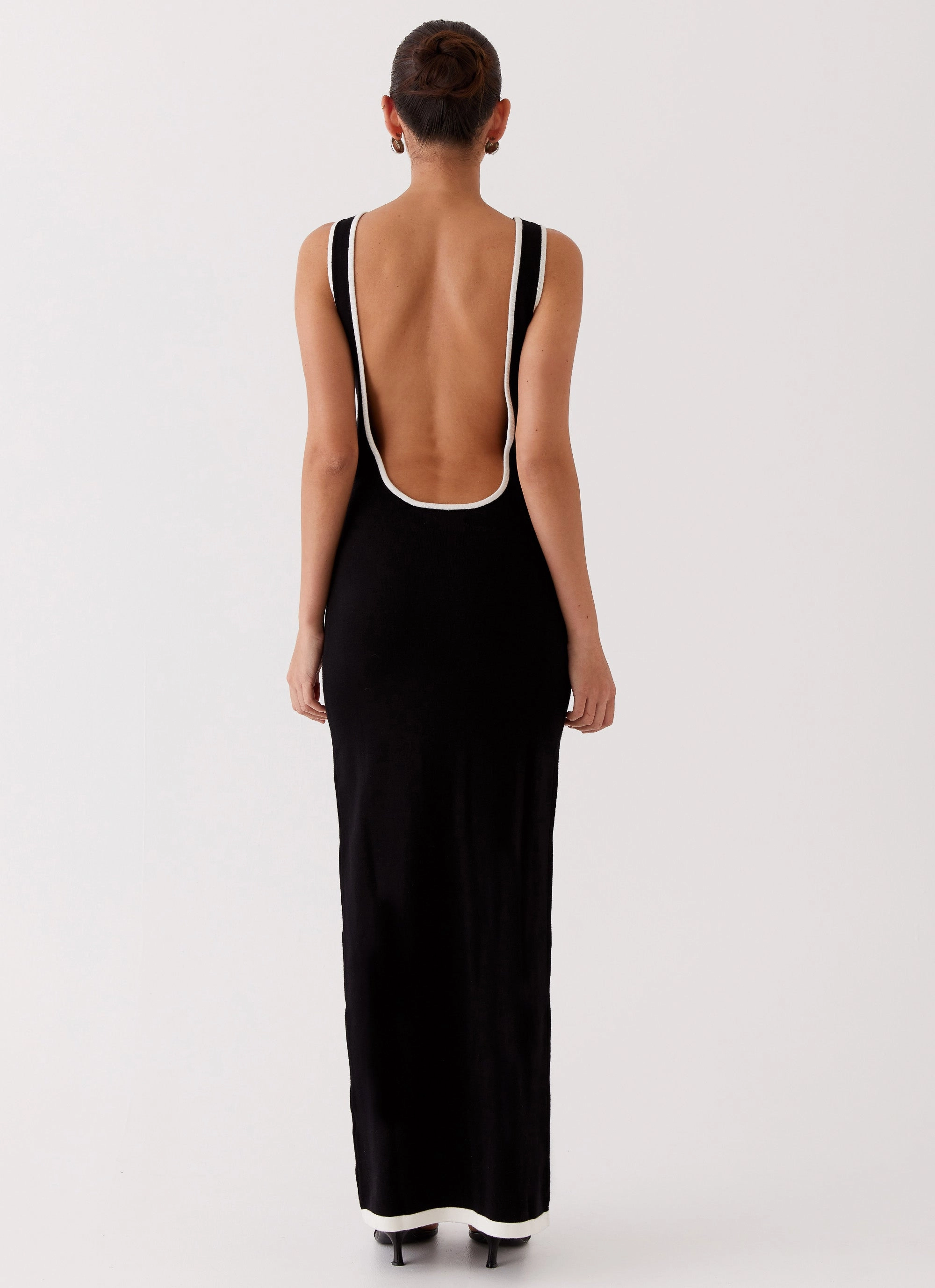 Travel-Pack Lost In Paris Knit Maxi Dress - Black