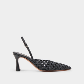 Classic Glow Korean Chic GLORIA HEELS BLACK WOVEN
