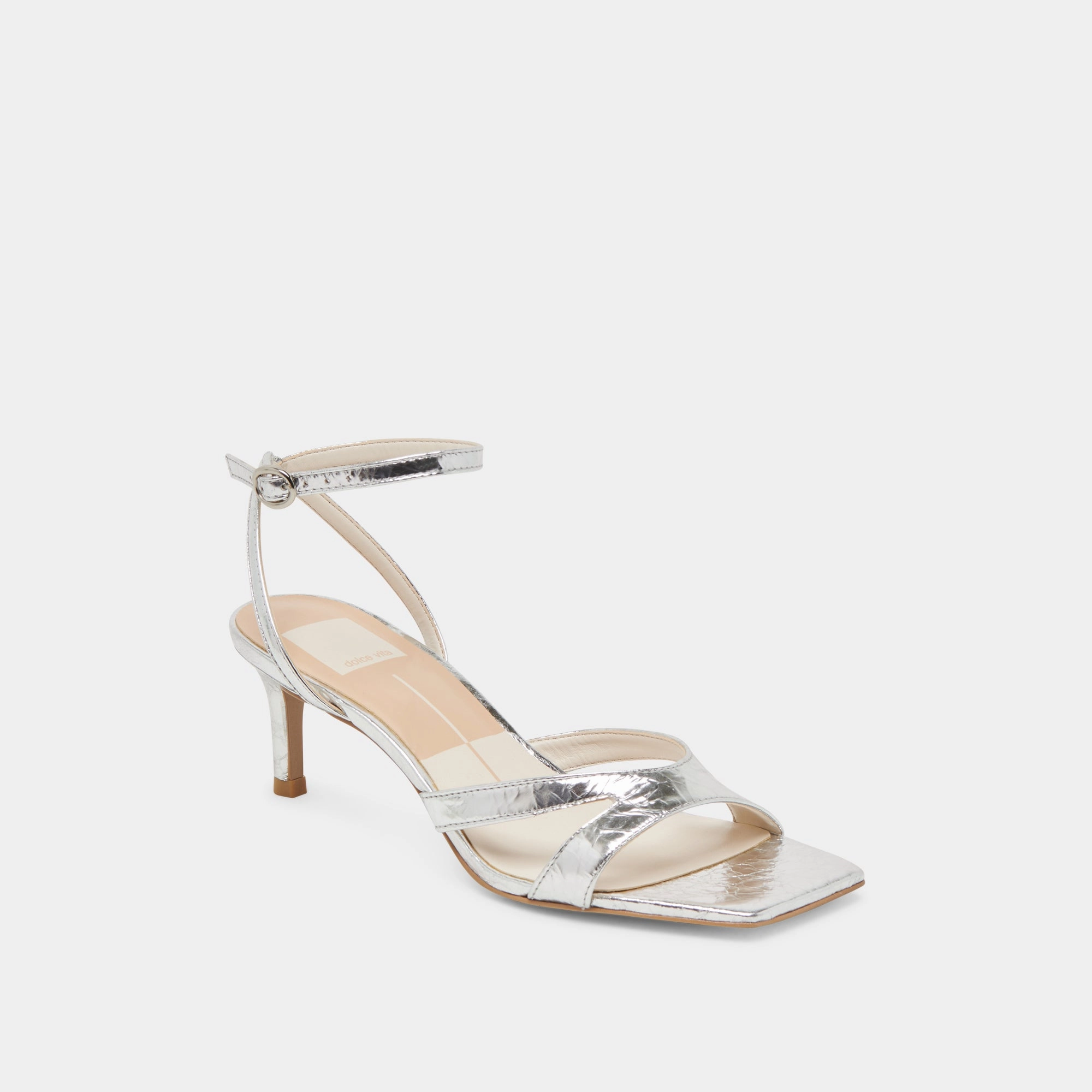 Walk Confidently BECKI HEELS SILVER DISTRESSED LEATHER