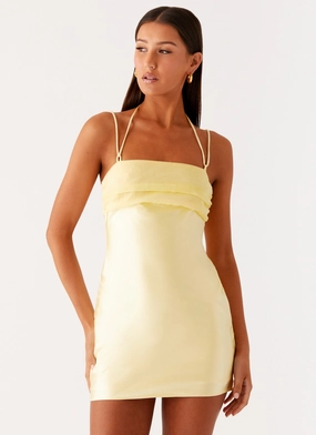 All Layer Belize Mini Dress - Lemon