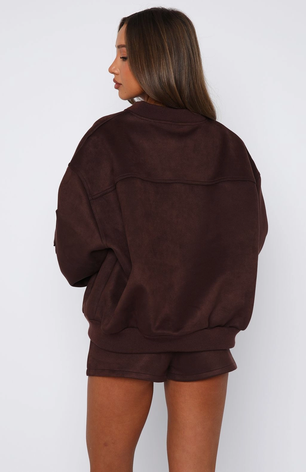 Daywear Between Us Faux Suede Shorts Chocolate