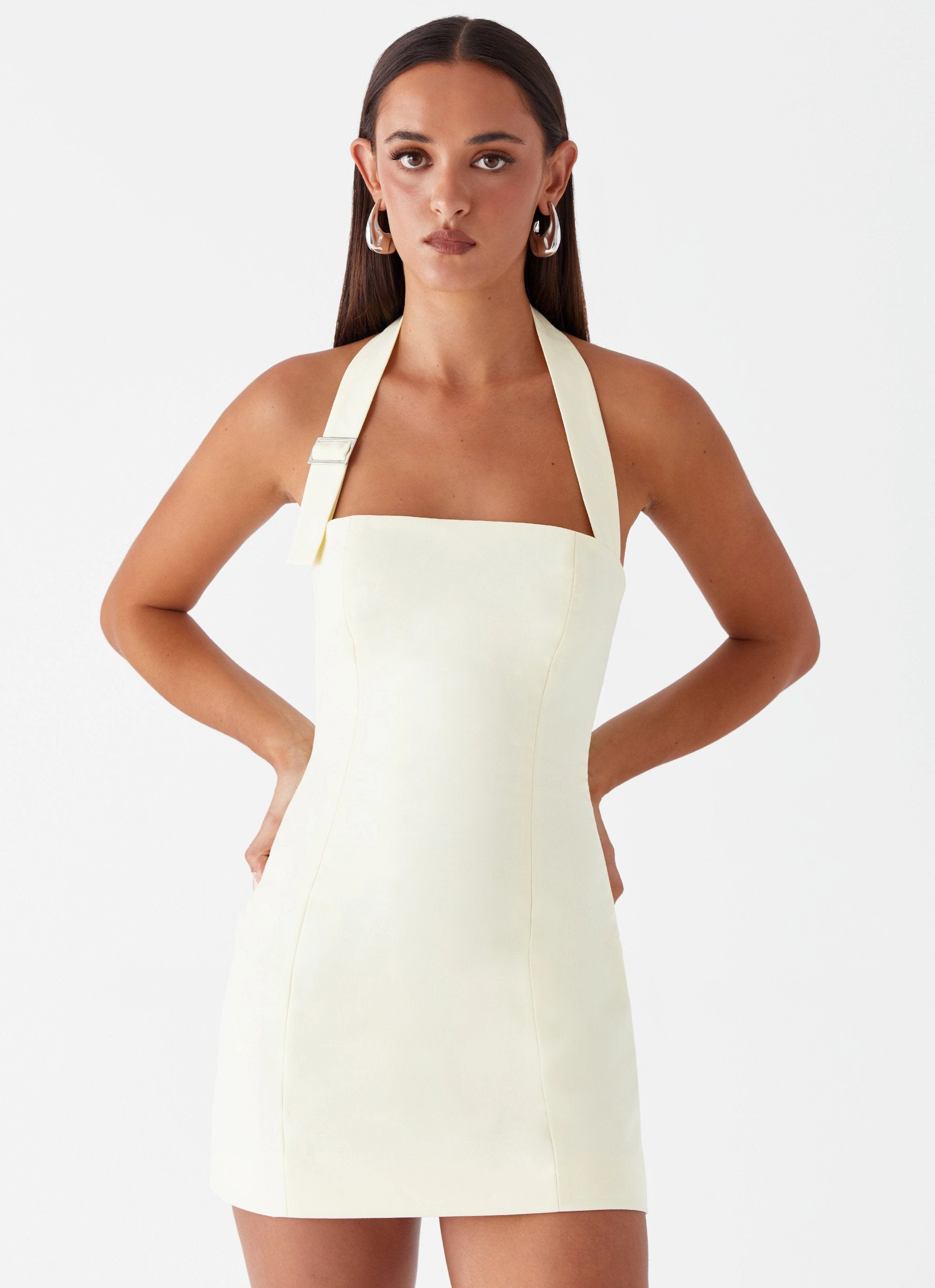 Classic Mood Bianca Halter Dress - Yellow
