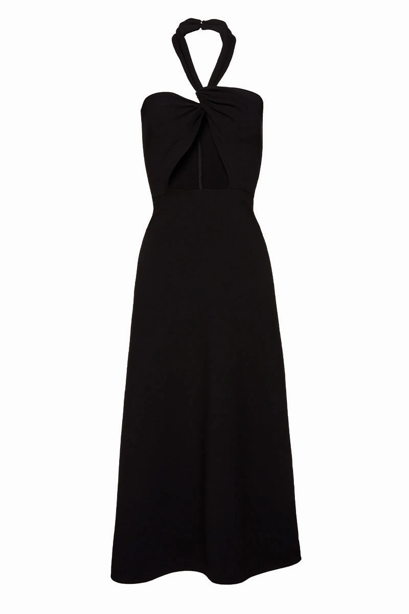Smart Edge Day Ready Black Halter Dress