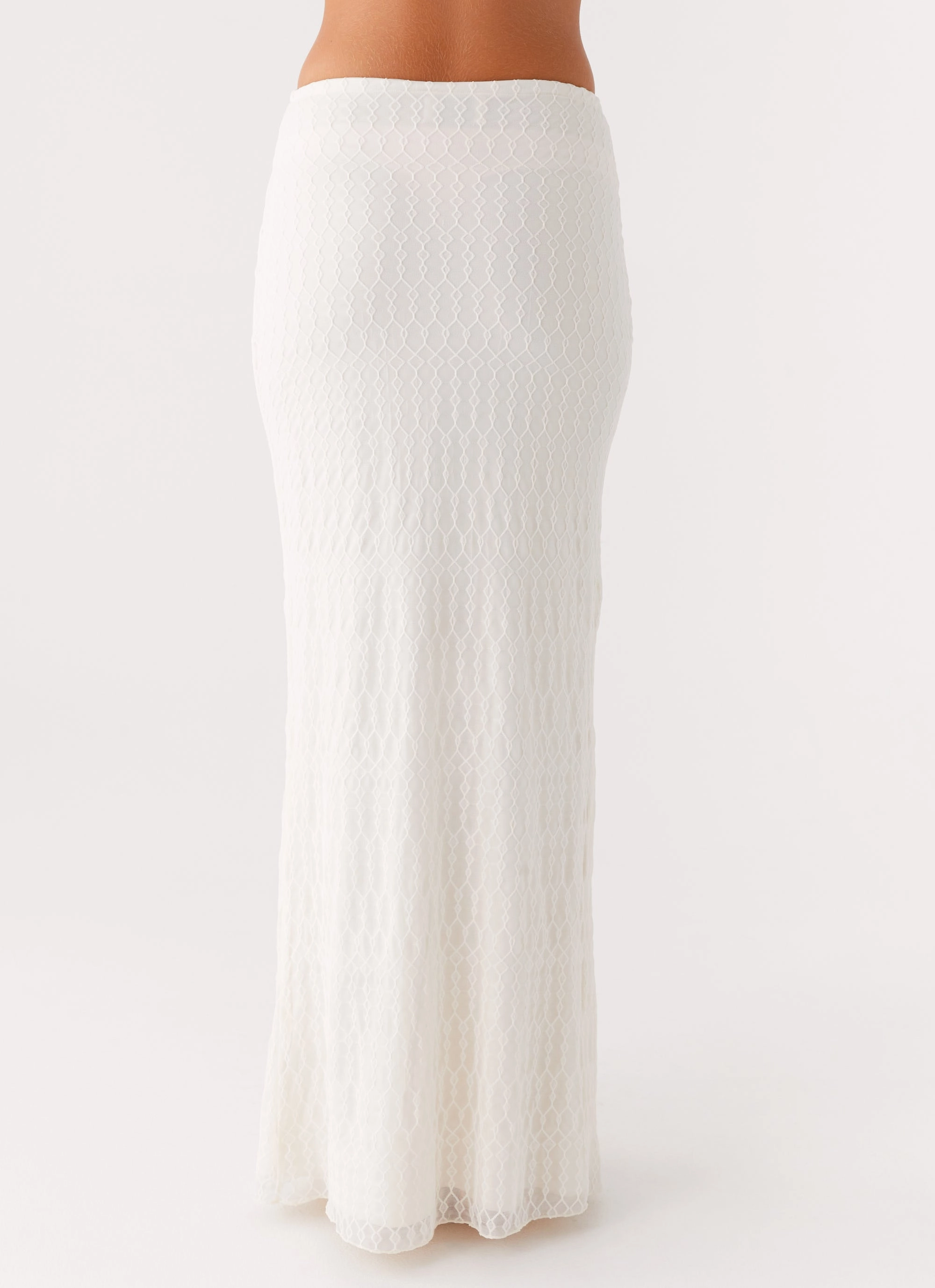 Blakely Maxi Skirt - Ivory Cotton Rich