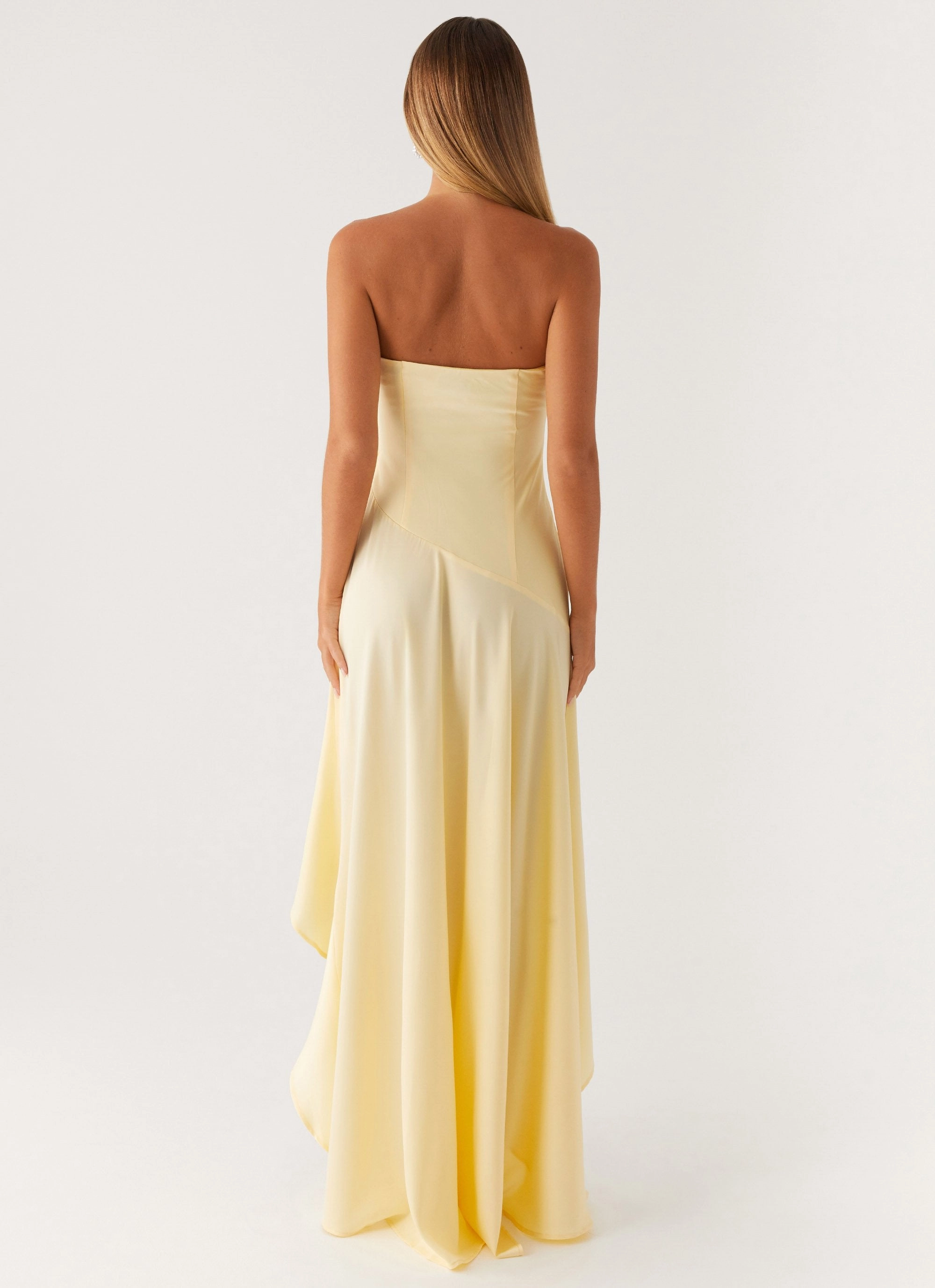 Bodie Maxi Dress - Pastel Yellow Sleek Flex Light Base
