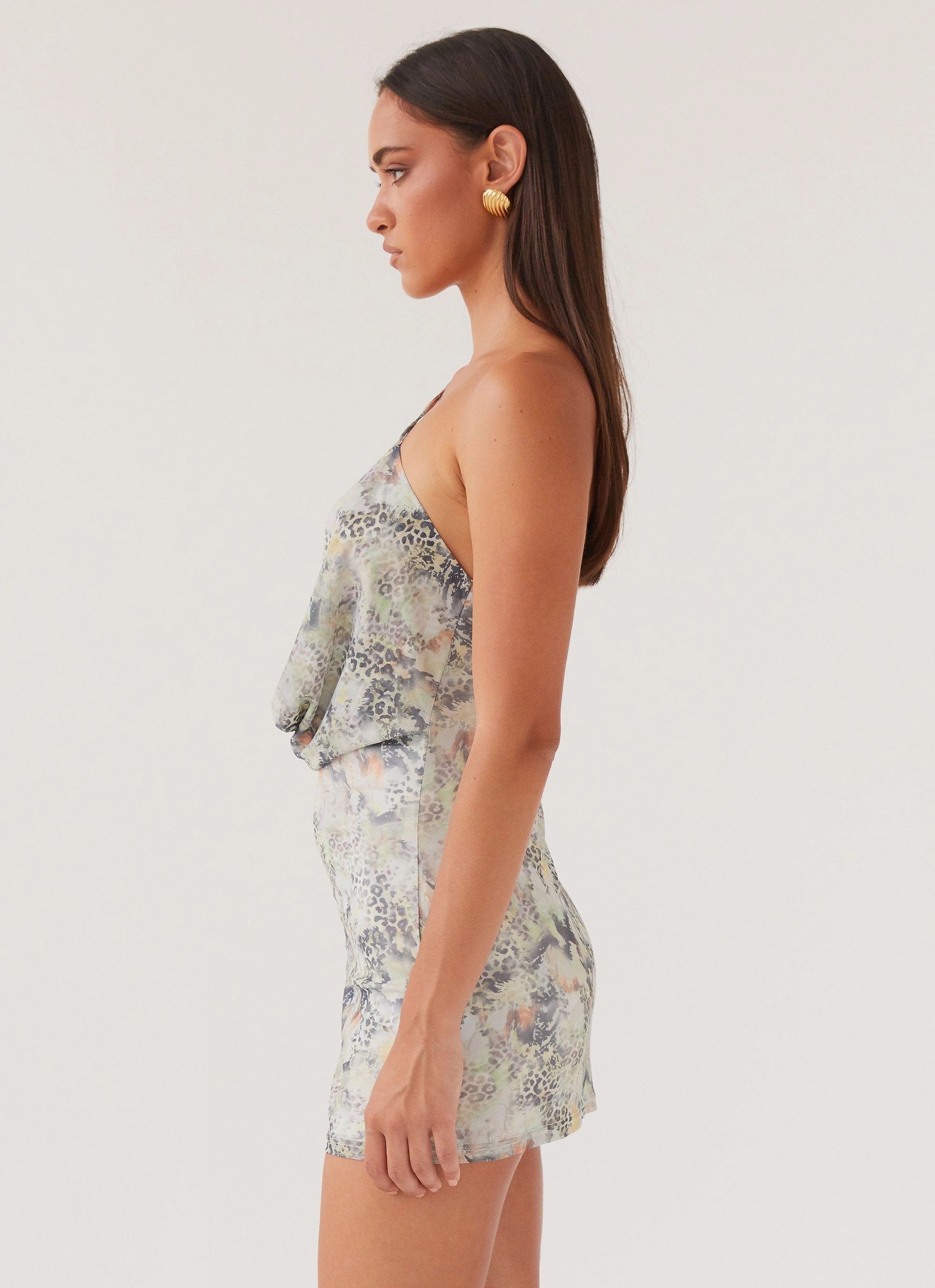 Bohemian Bliss Mesh Mini Dress - Leopard Luxe Stylish Waist Fit urban vibe