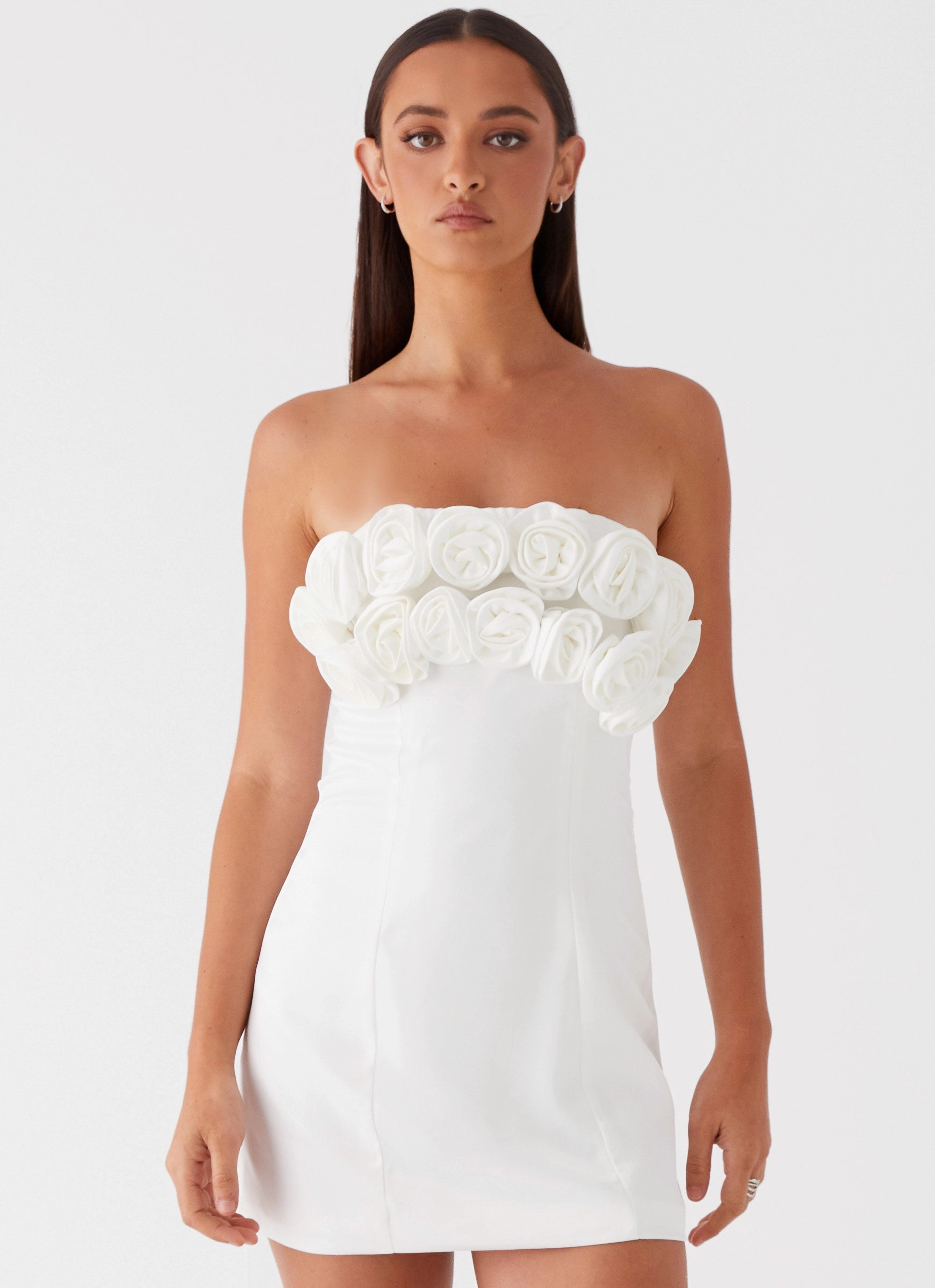 Bouquet Dream Mini Dress - White All Time Fit Walk Easy