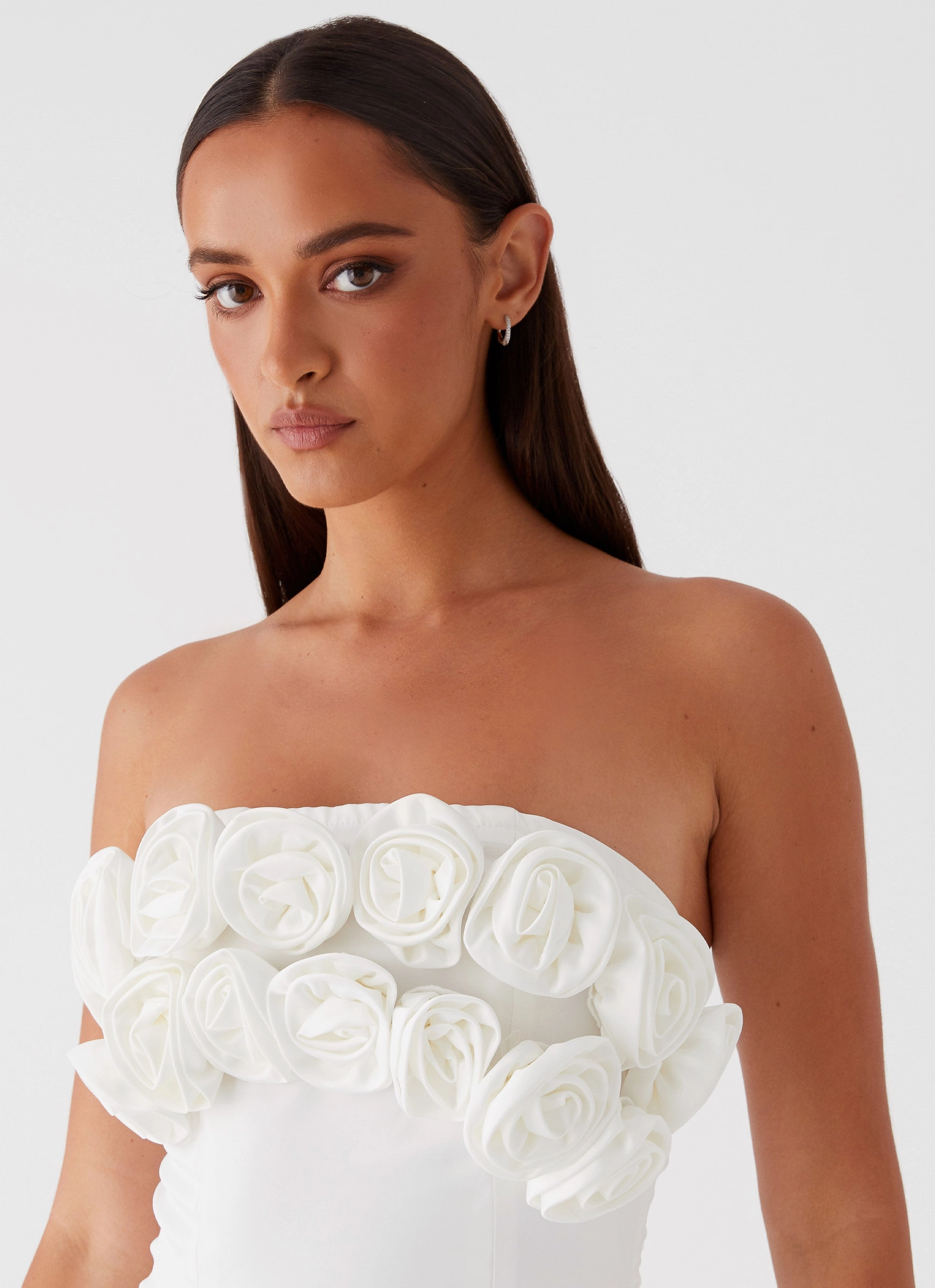 Bouquet Dream Mini Dress - White Perfect Layer