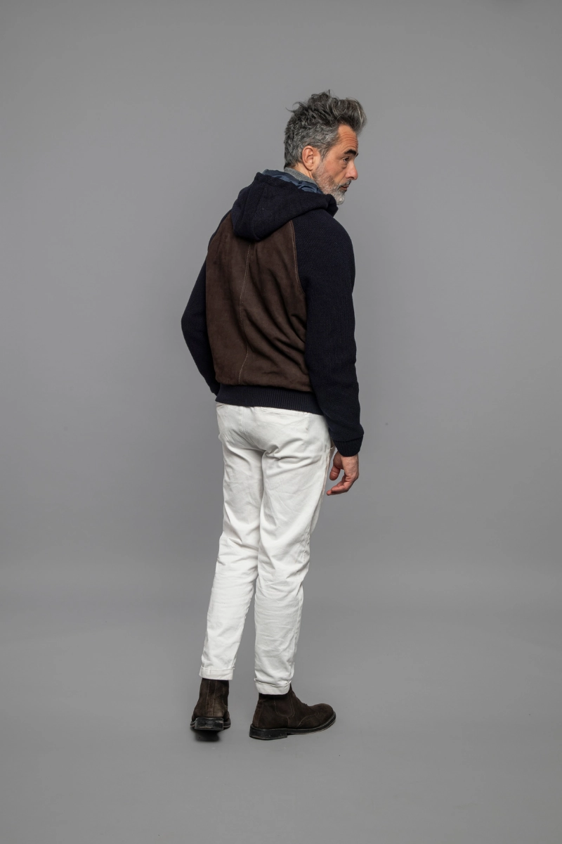 Quilted Lining Doris Knit Leather Jacket