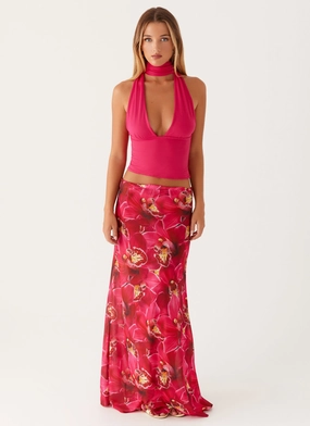 Performance Outfit Wardrobe Classic Ashley Maxi Skirt - Orchid Pink