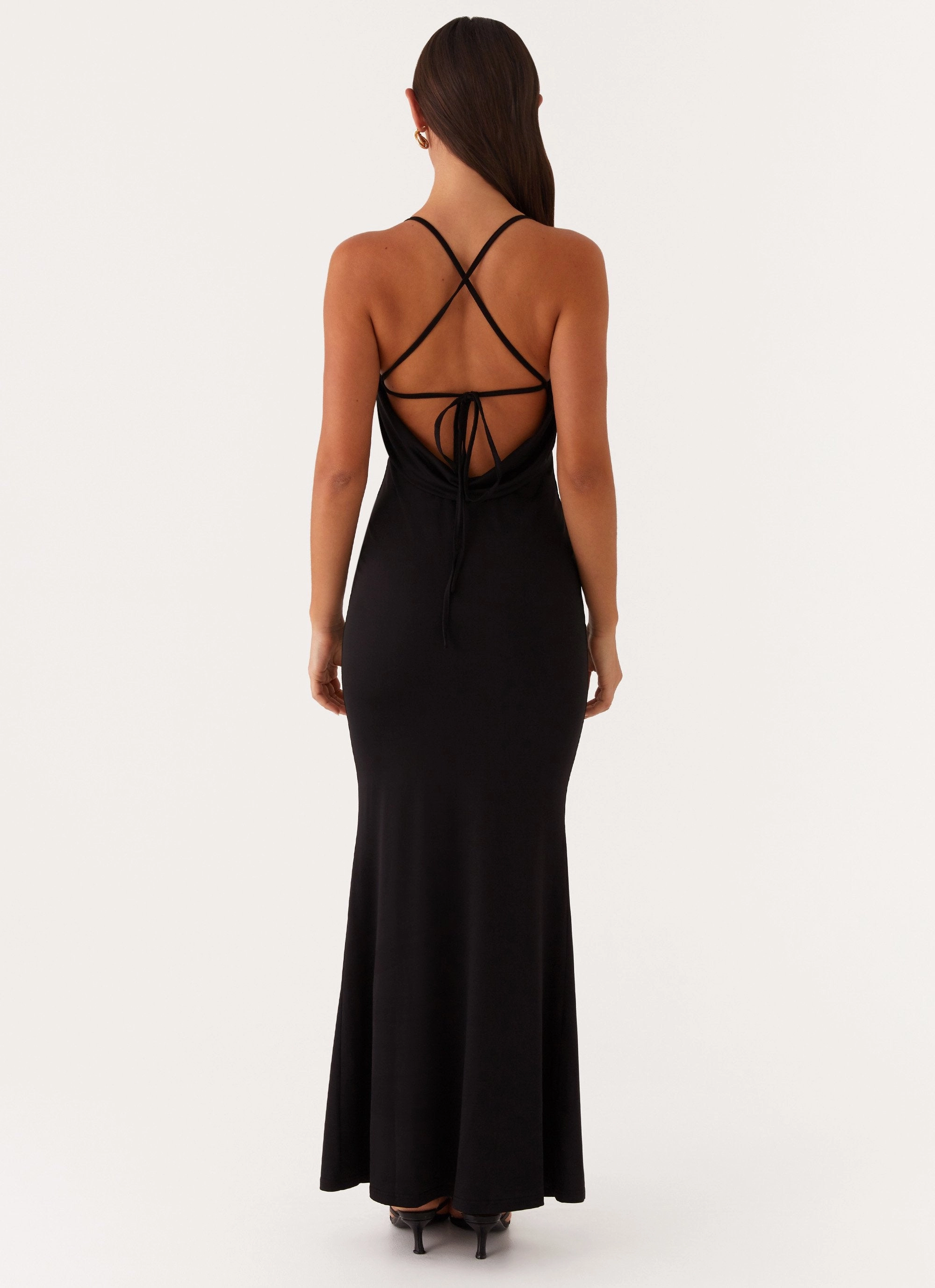 Fashionable Style Bombshell Maxi Dress - Black