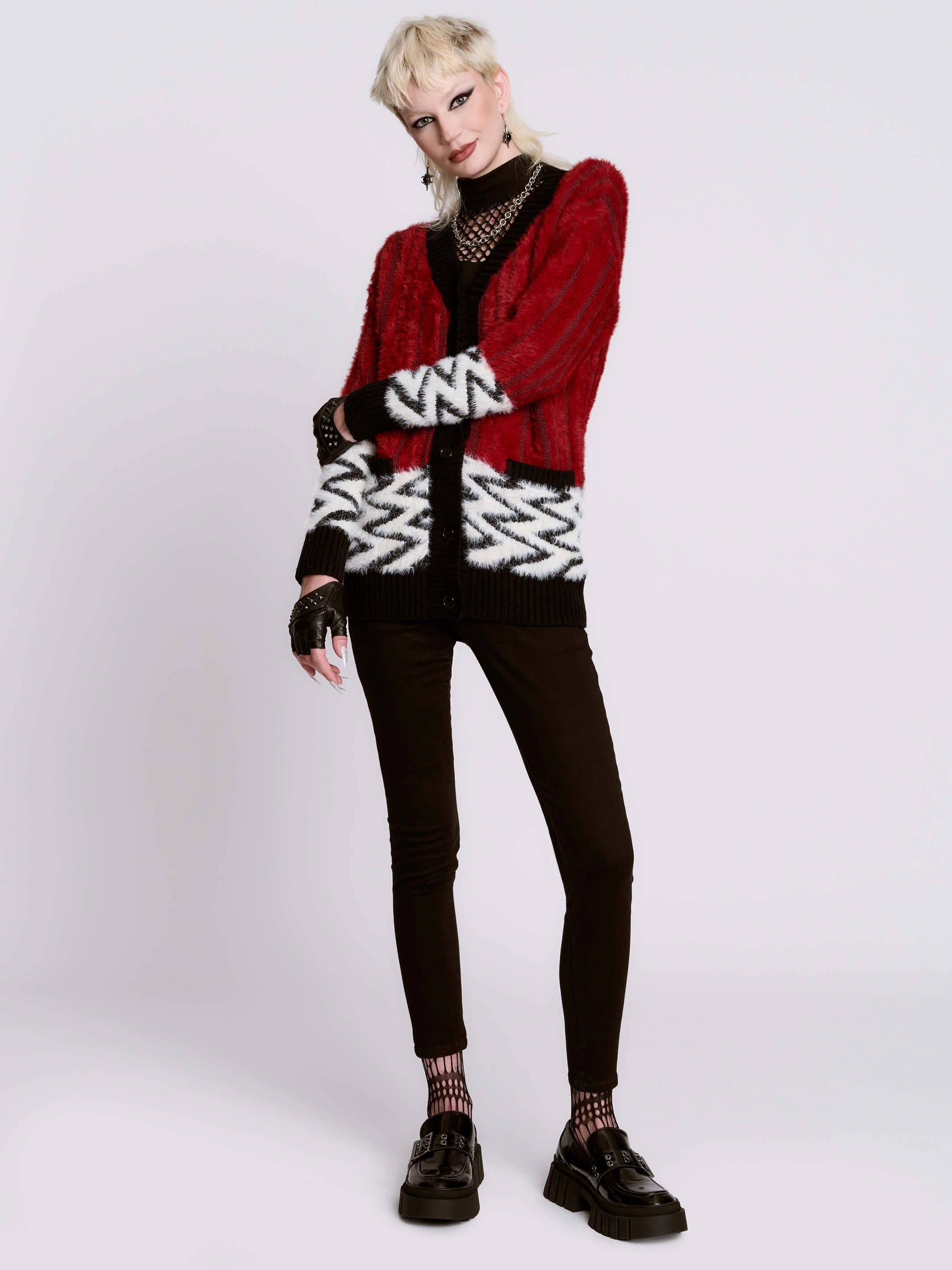 Black Lodge Cardigan Resilient Fabric Blend
