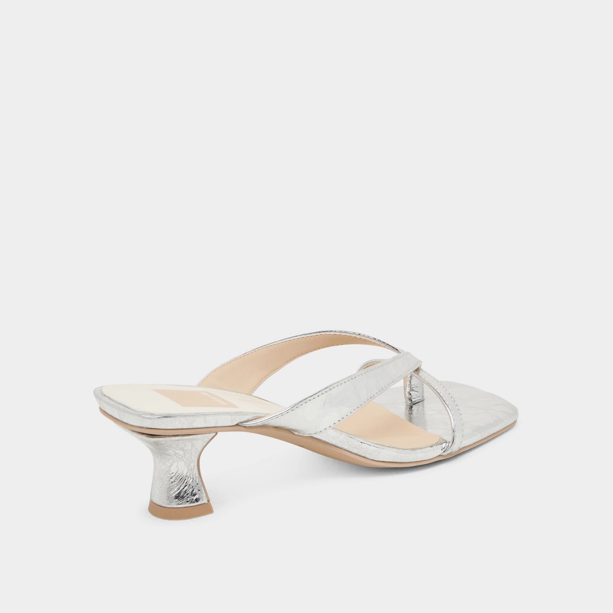 BREVEL HEELS SILVER DISTRESSED LEATHER Dressy Heels Evening Pumps