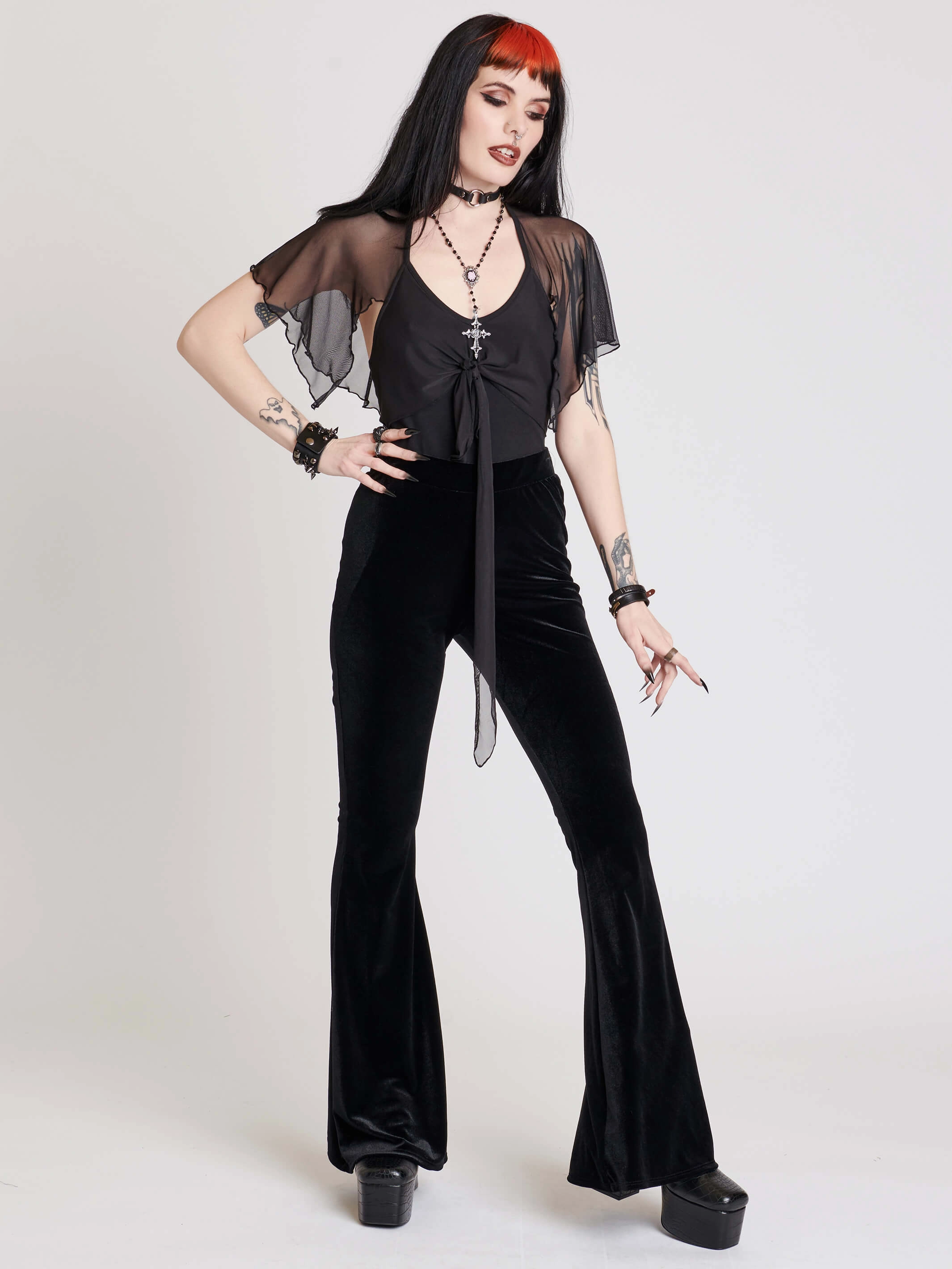 Dark Fairy Bodysuit Layered Sleeve Sport Layer Fit