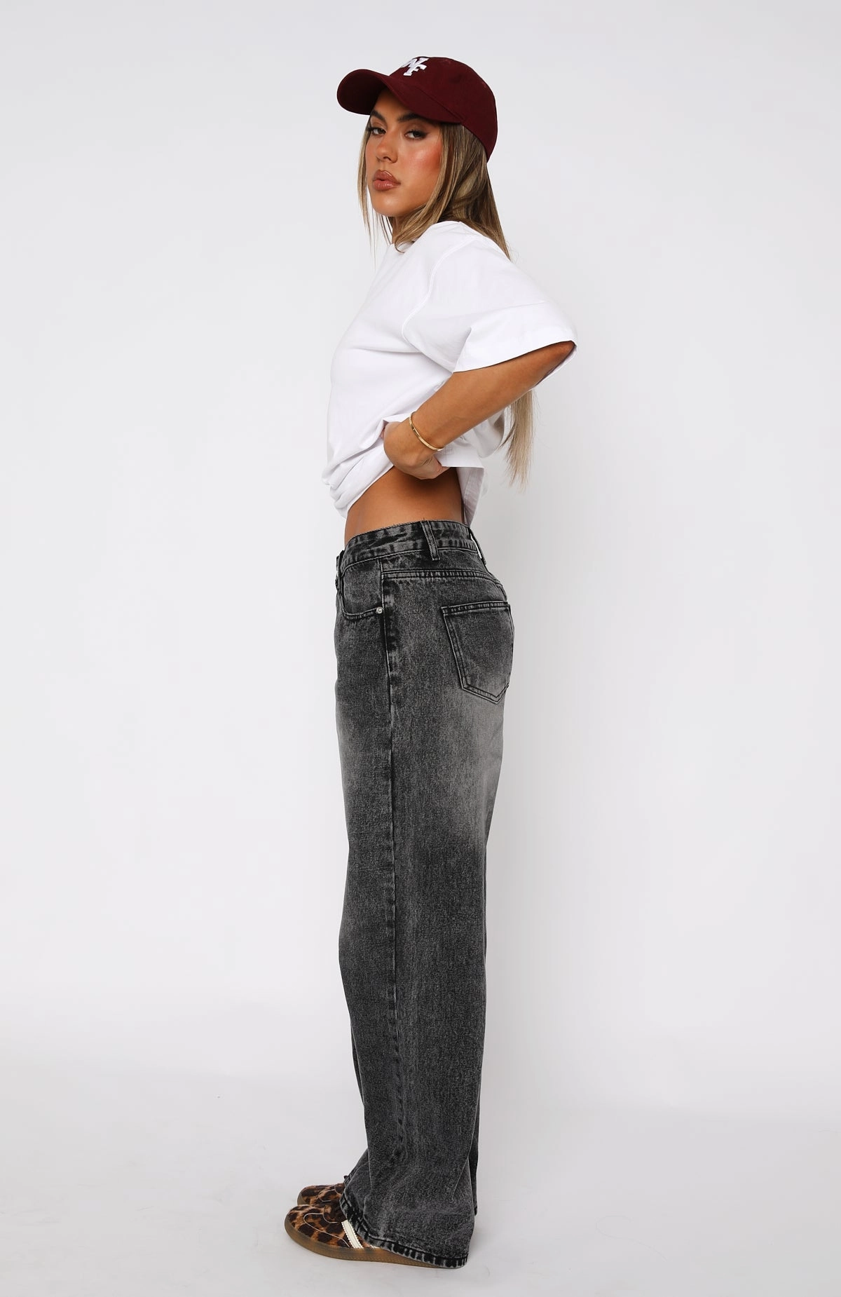 Bring The Style Low Rise Wide Leg Jeans Grey Acid Non Toxic Textile Certified Weekend Warrior Luxury Athlete Fit