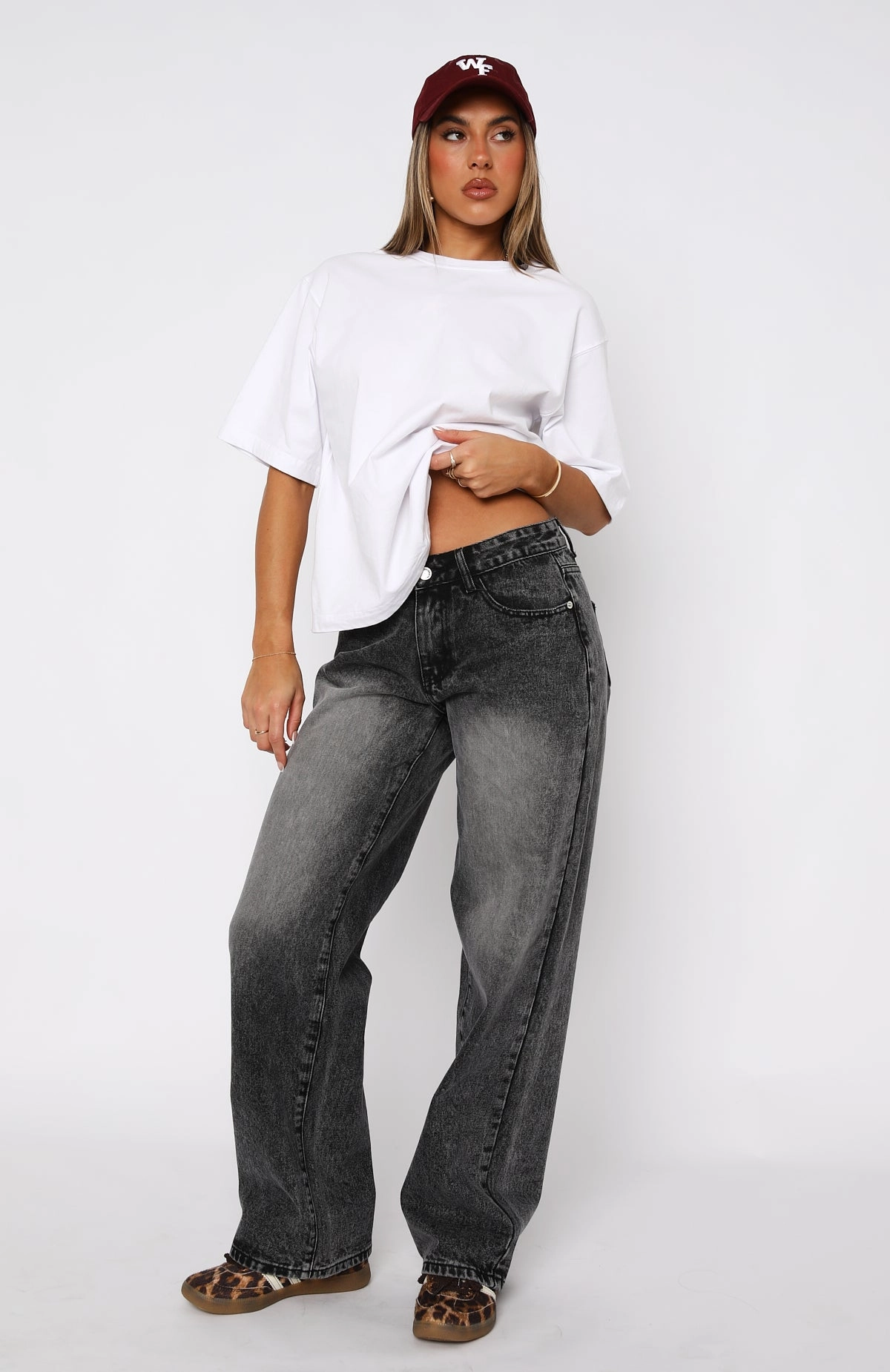 Bring The Style Low Rise Wide Leg Jeans Grey Acid Traveler Gear Sustainable
