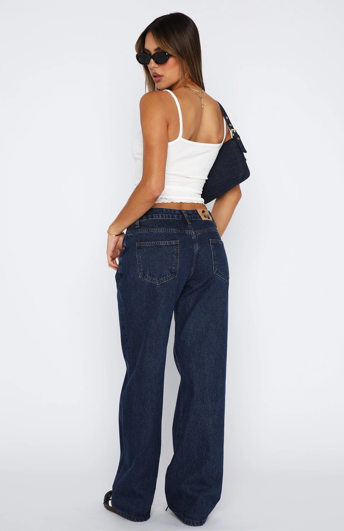 Bring The Style Low Rise Wide Leg Jeans Indigo Wash Style Upgrade