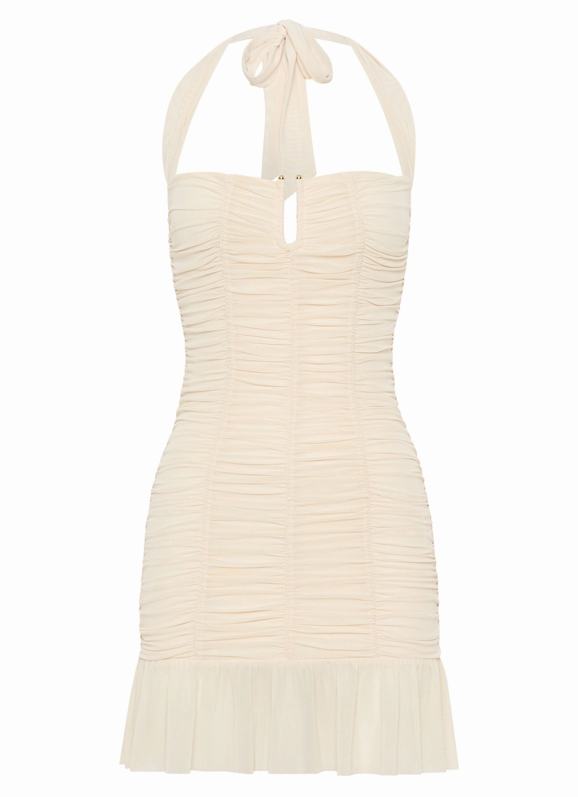 Toni Halter Mini dress - Lemon Monochrome Mood