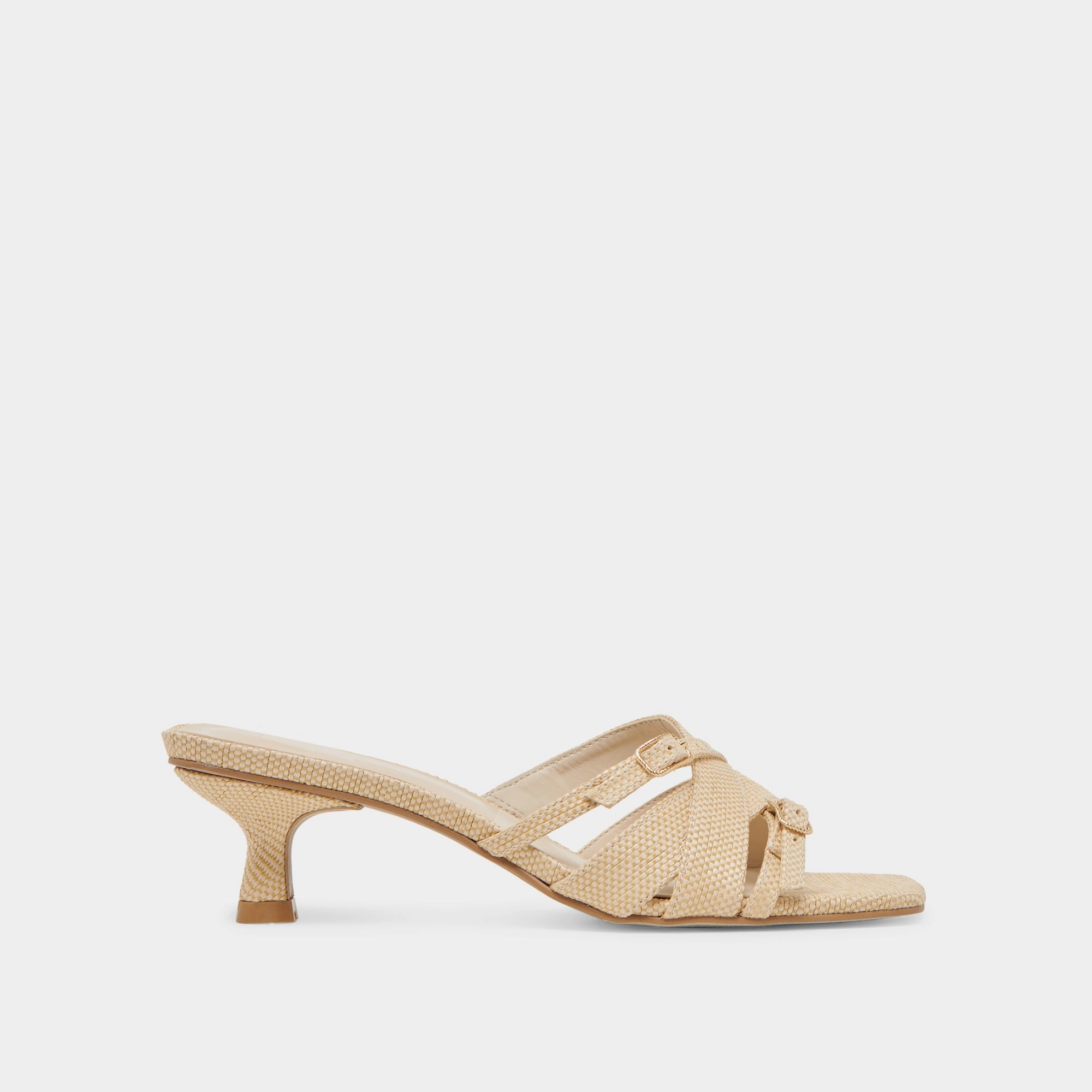 Luxury Craft BRYANT HEELS NATURAL WOVEN RAFFIA