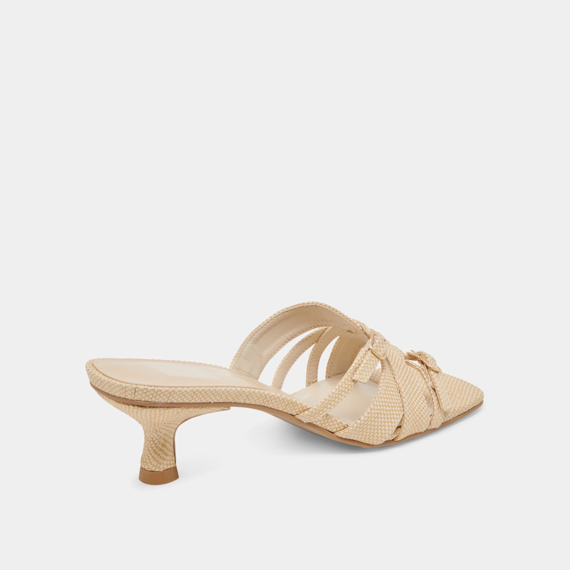 BRYANT HEELS NATURAL WOVEN RAFFIA Sophisticated Sandals High Fashion