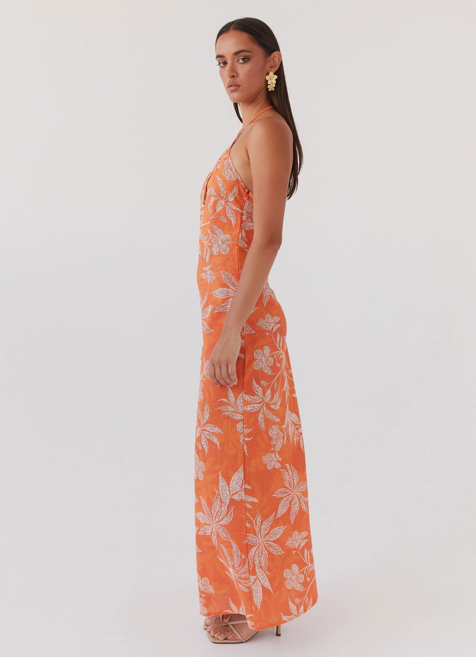 Keliegh Linen Maxi Dress - Tropic Sunset QuickDryTechnology Chic Balance