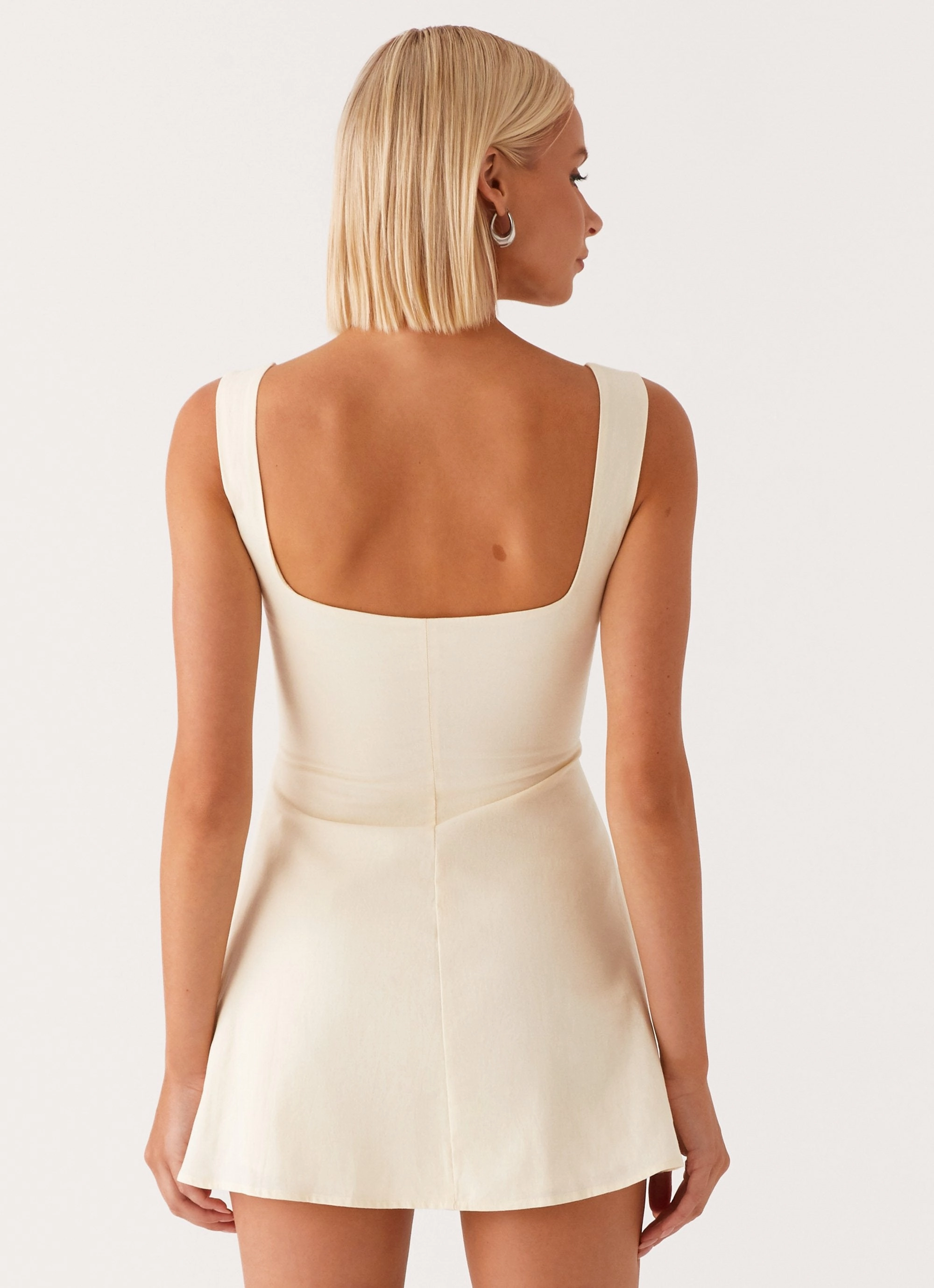 Earth-Tone Cadence Mini Dress - Yellow