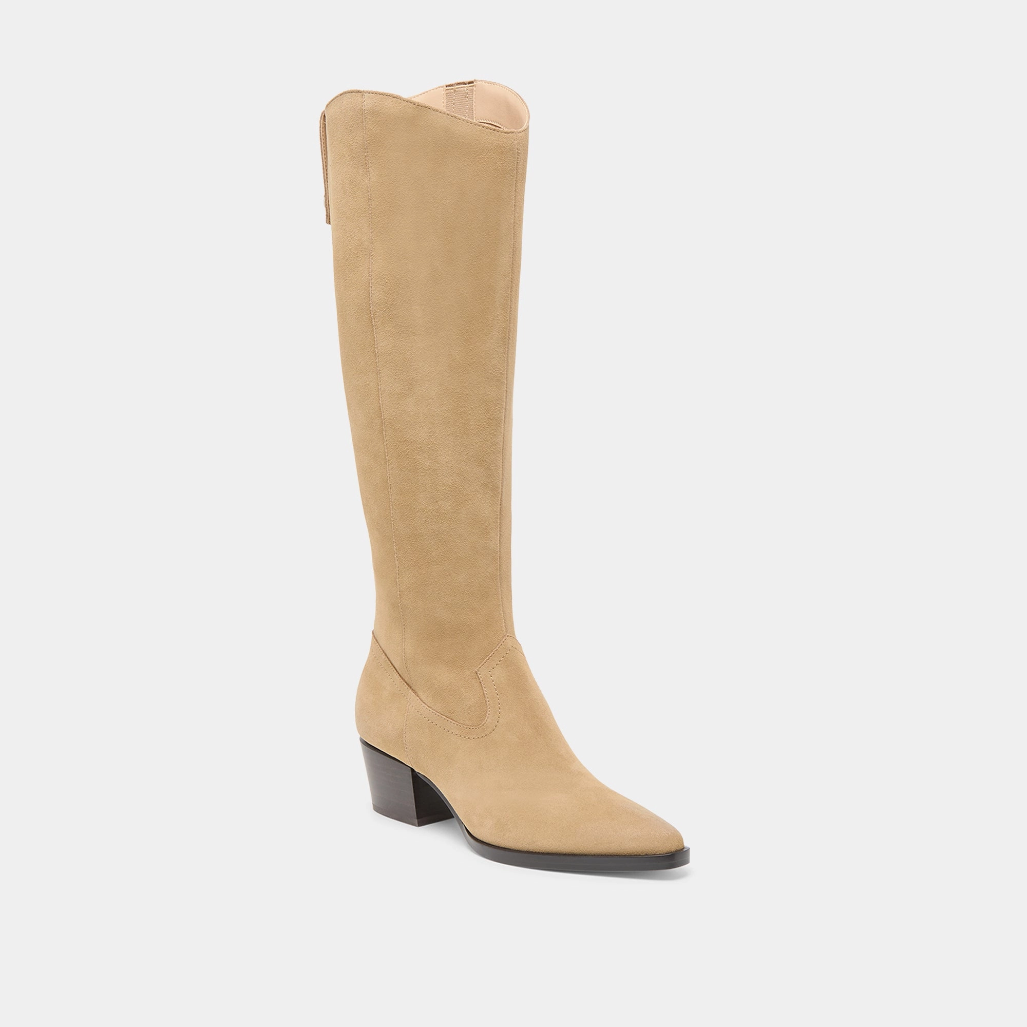 Zip Edge VIRONA H2O WIDE CALF BOOTS DK TAUPE SUEDE