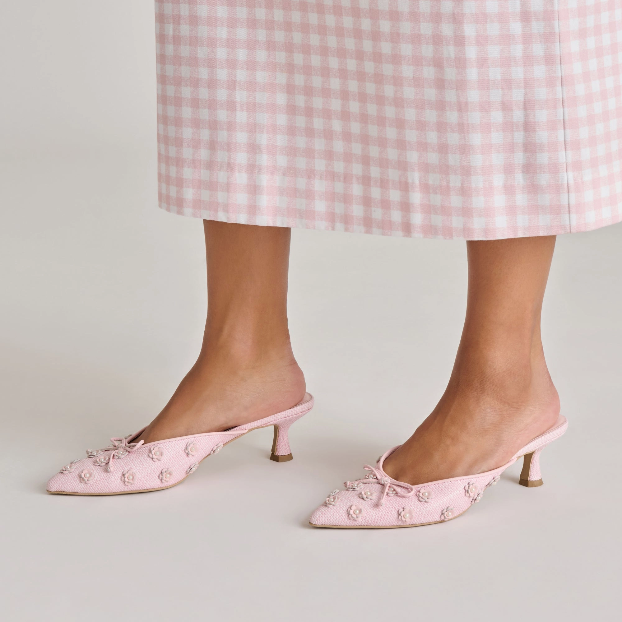 After Dark CAMILO X BYRDIE GOLF HEELS PINK RAFFIA
