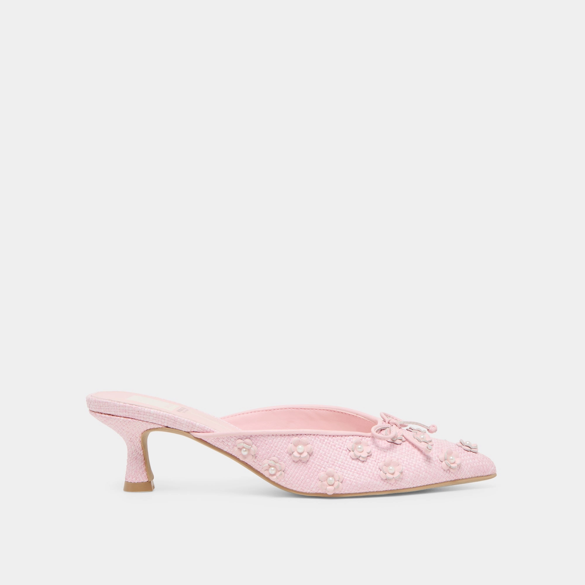 Fashionable Pumps Glam Mood CAMILO X BYRDIE GOLF HEELS PINK RAFFIA