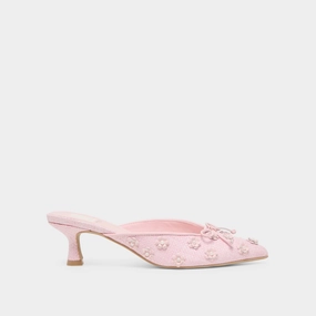 Fashionable Pumps Glam Mood CAMILO X BYRDIE GOLF HEELS PINK RAFFIA