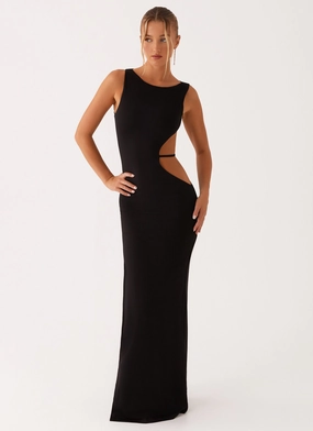 Sutton Maxi Dress - Black Comfortable and Flattering