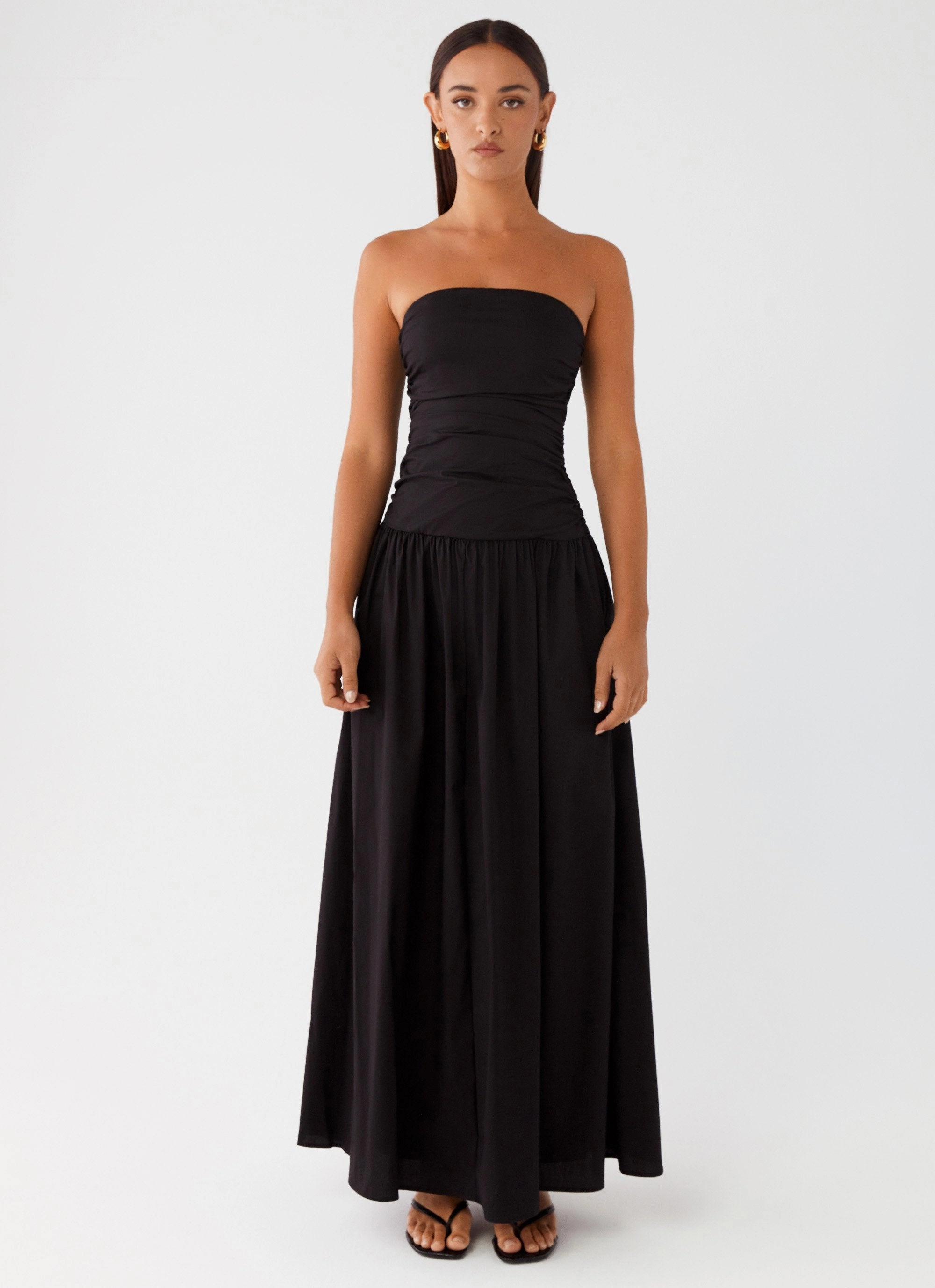 Carmel Maxi Dress - Black Flattering Silhouette