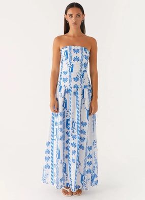 Event Mood Carmel Maxi Dress - Floral Wave