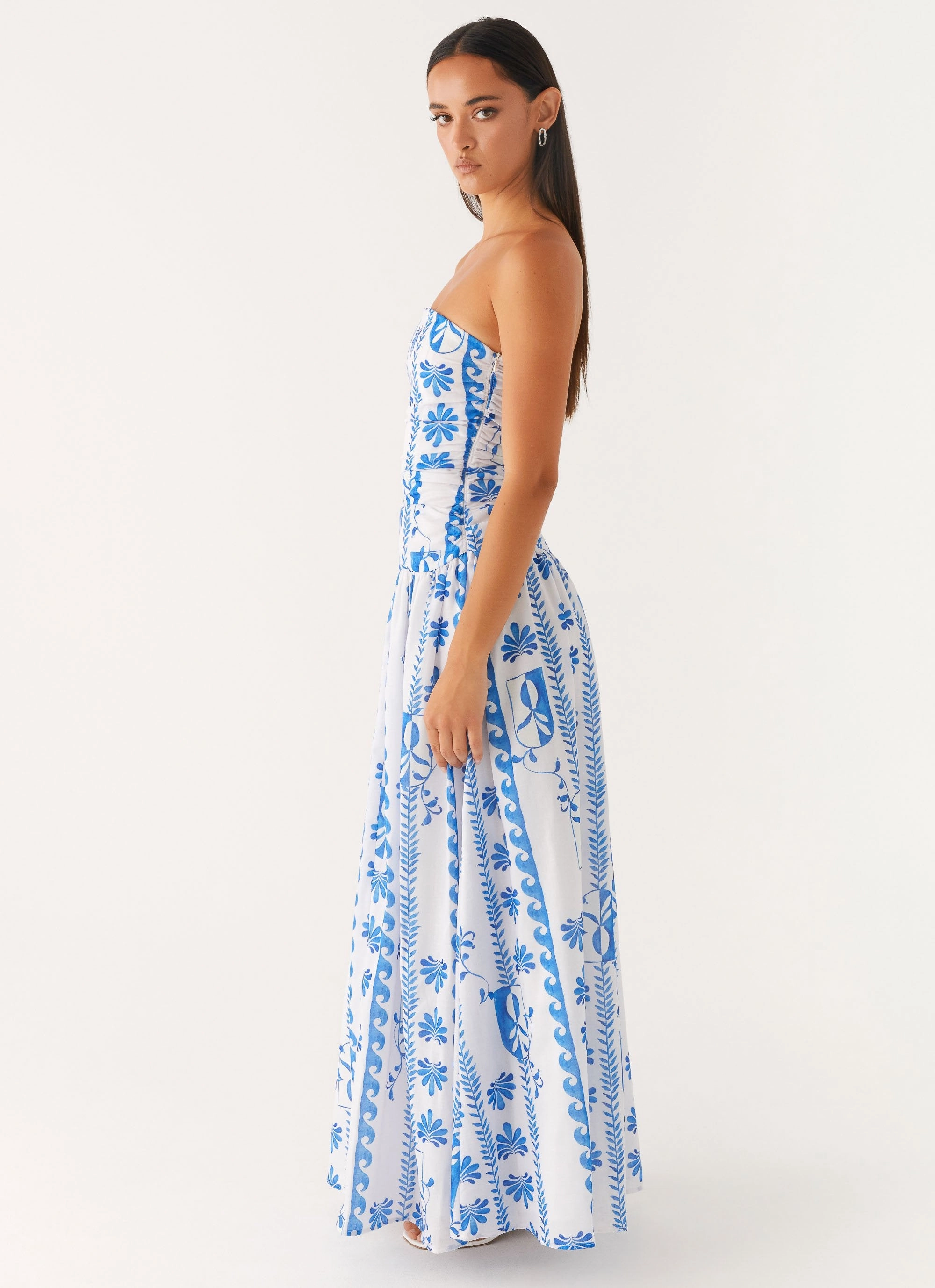 Chic Tailoring budget-friendly Carmel Maxi Dress - Floral Wave