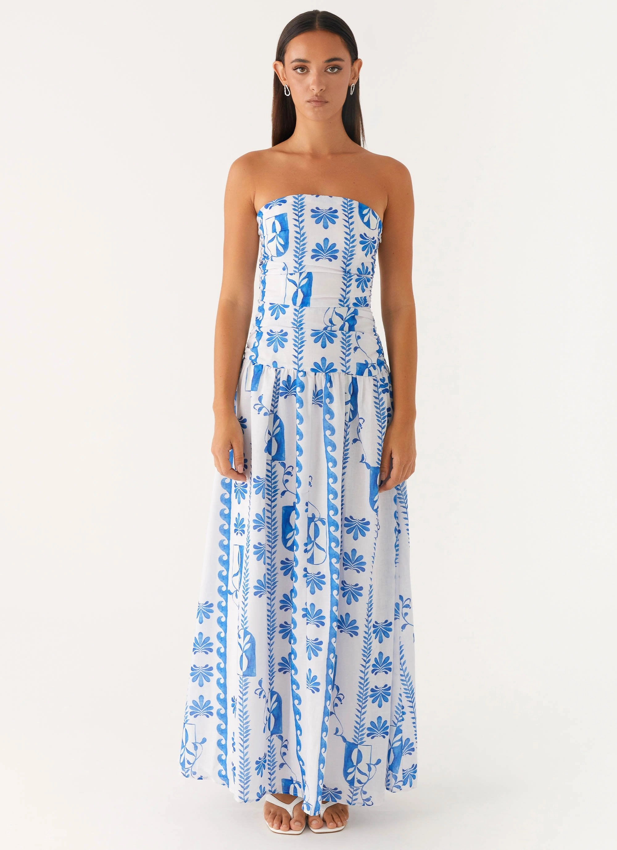 Event Mood Carmel Maxi Dress - Floral Wave