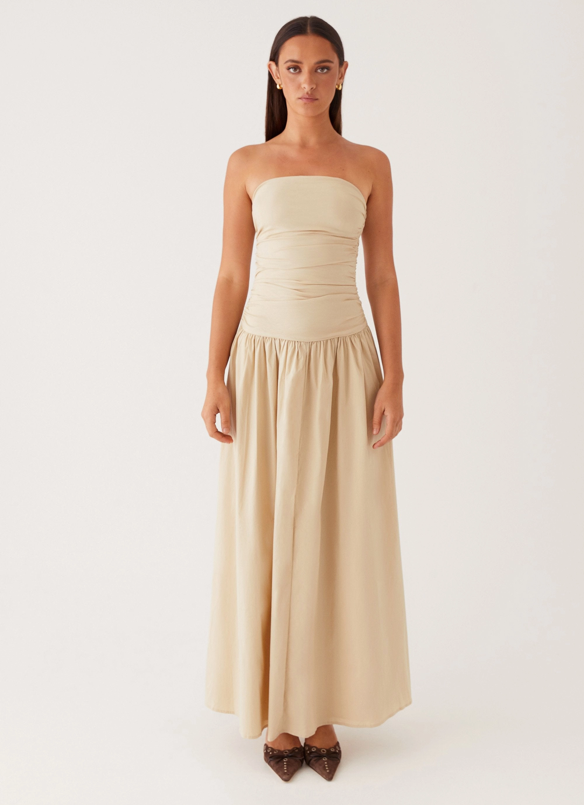 Carmel Maxi Dress - Ivory Fresh Texture Fashion-Forward