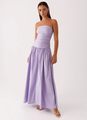 Carmel Maxi Dress - Lavender Sharp Design Sophisticated Fit