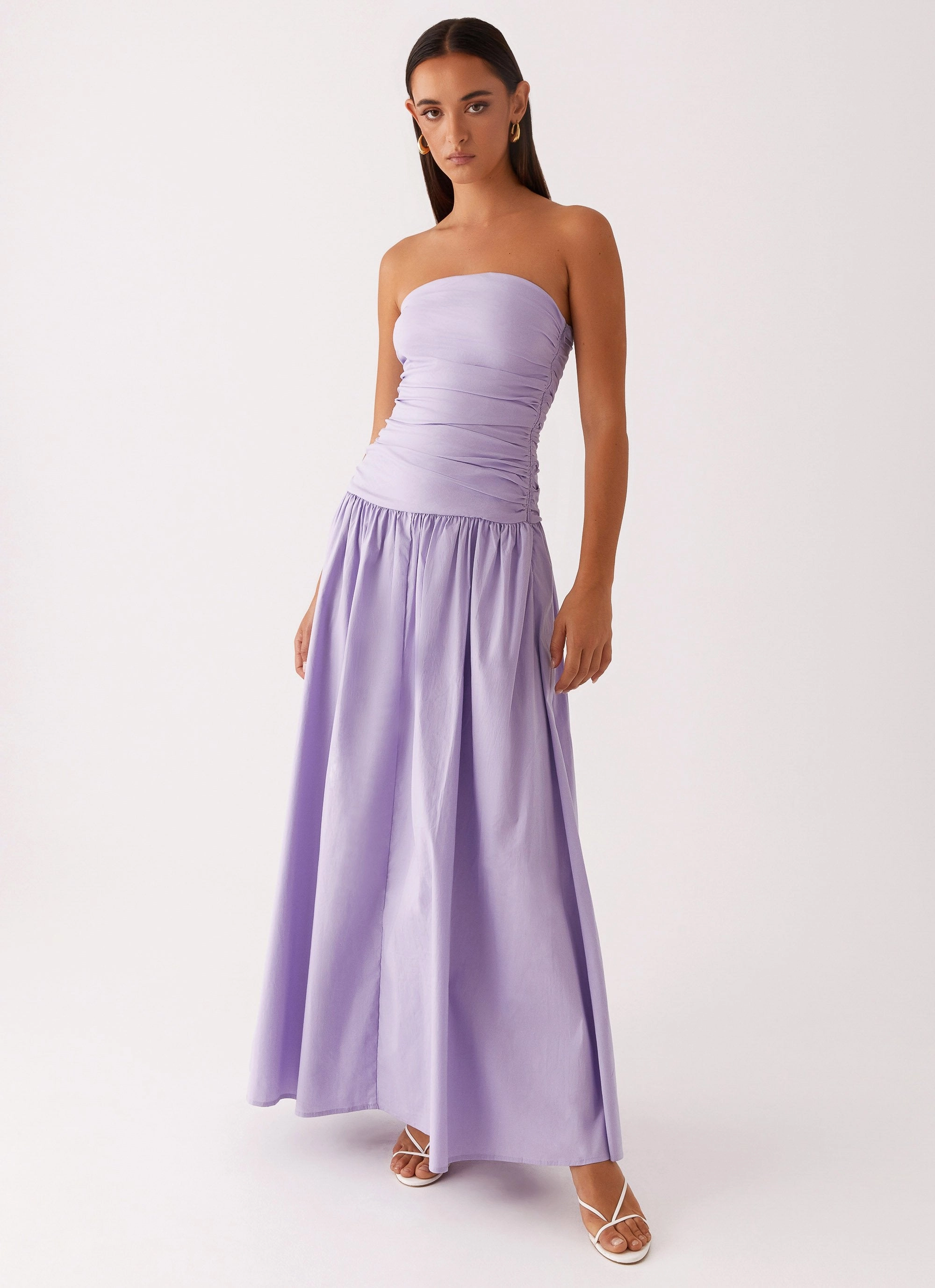 Carmel Maxi Dress - Lavender Sharp Design Sophisticated Fit