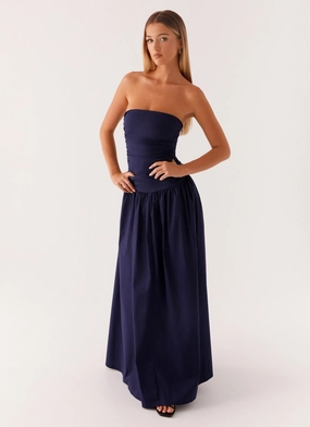 Carmel Maxi Dress - Navy Classic Tailoring