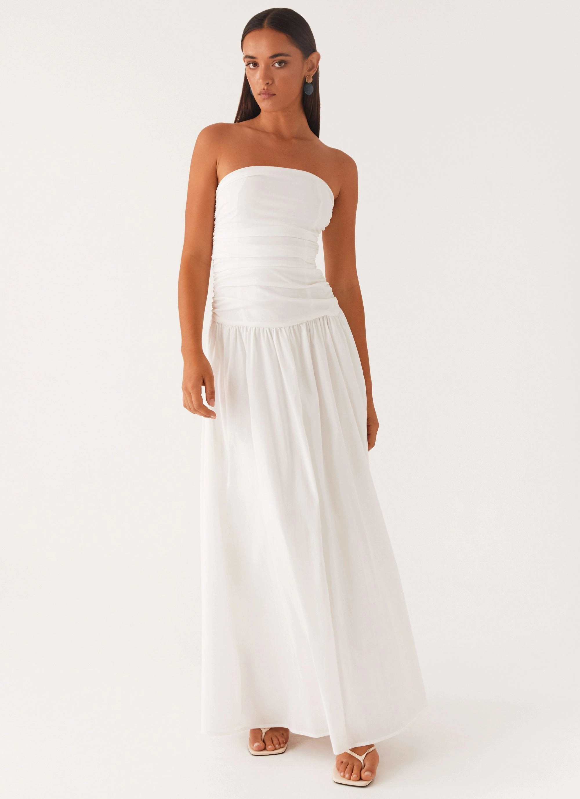 Carmel Maxi Dress - White Fresh Aesthetic Inner Feel