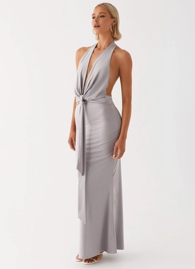 Daily Favorite Walk Easy Carmella Maxi Dress - Grey