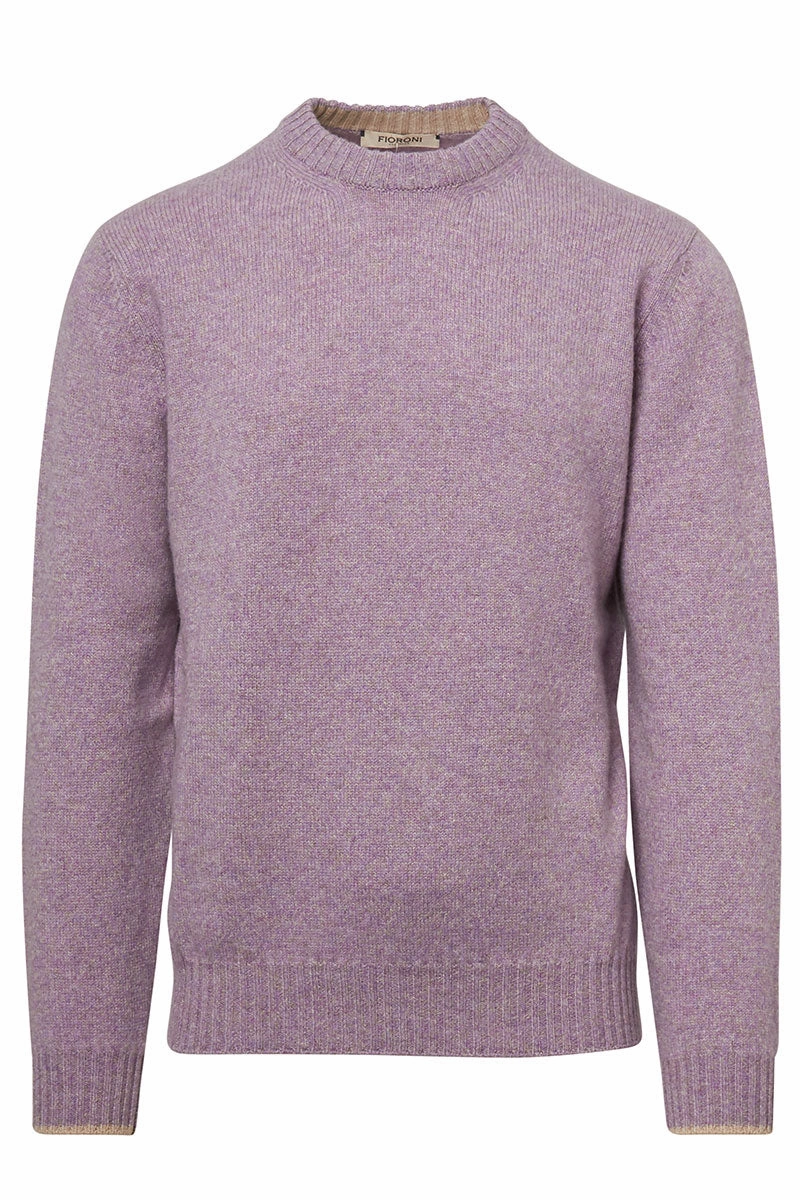 Relaxed Neckline Soft Lining Cashmere Crewneck