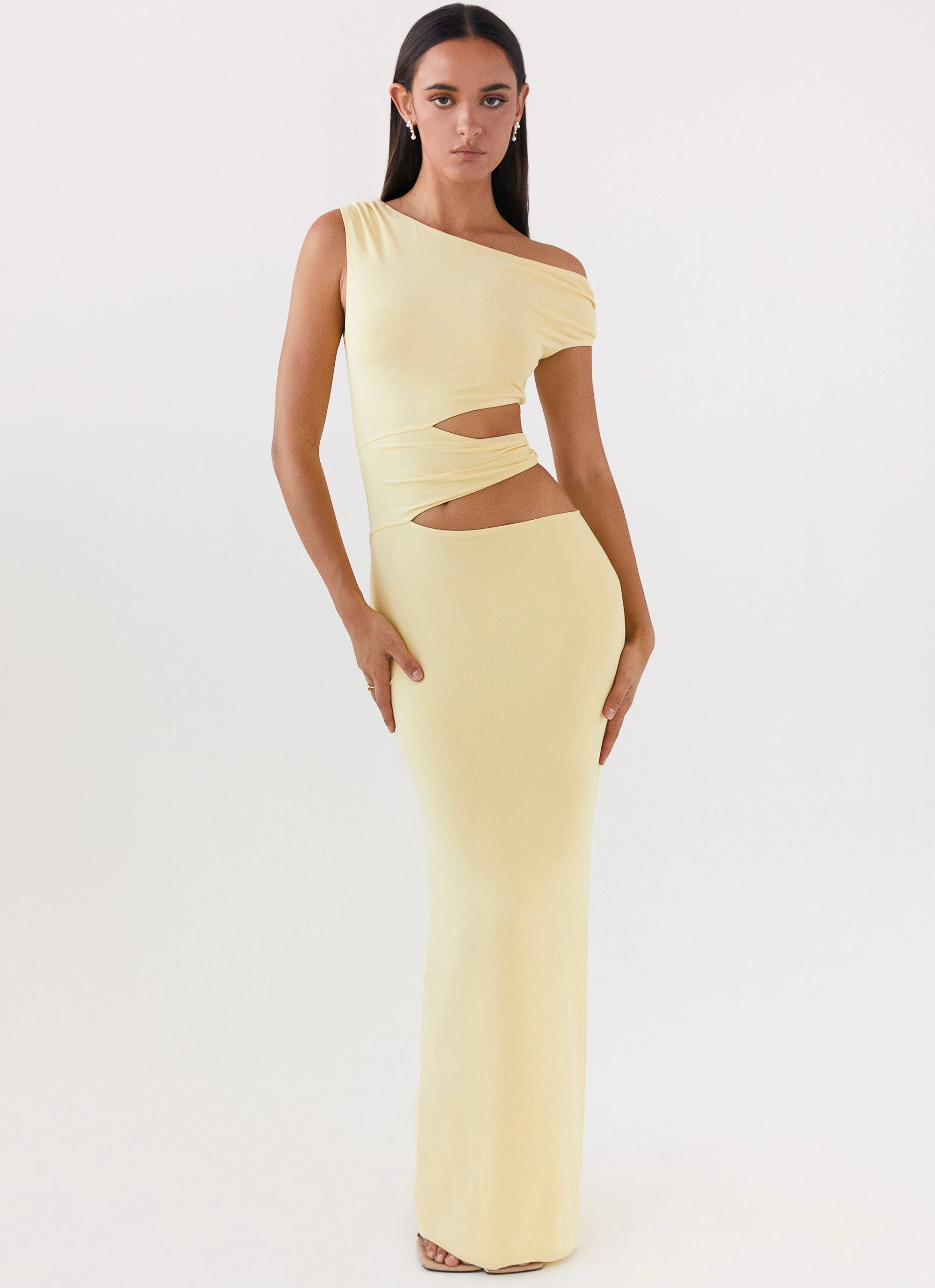 Margot One Shoulder Maxi Dress - Yellow All Timewear Fashion Option