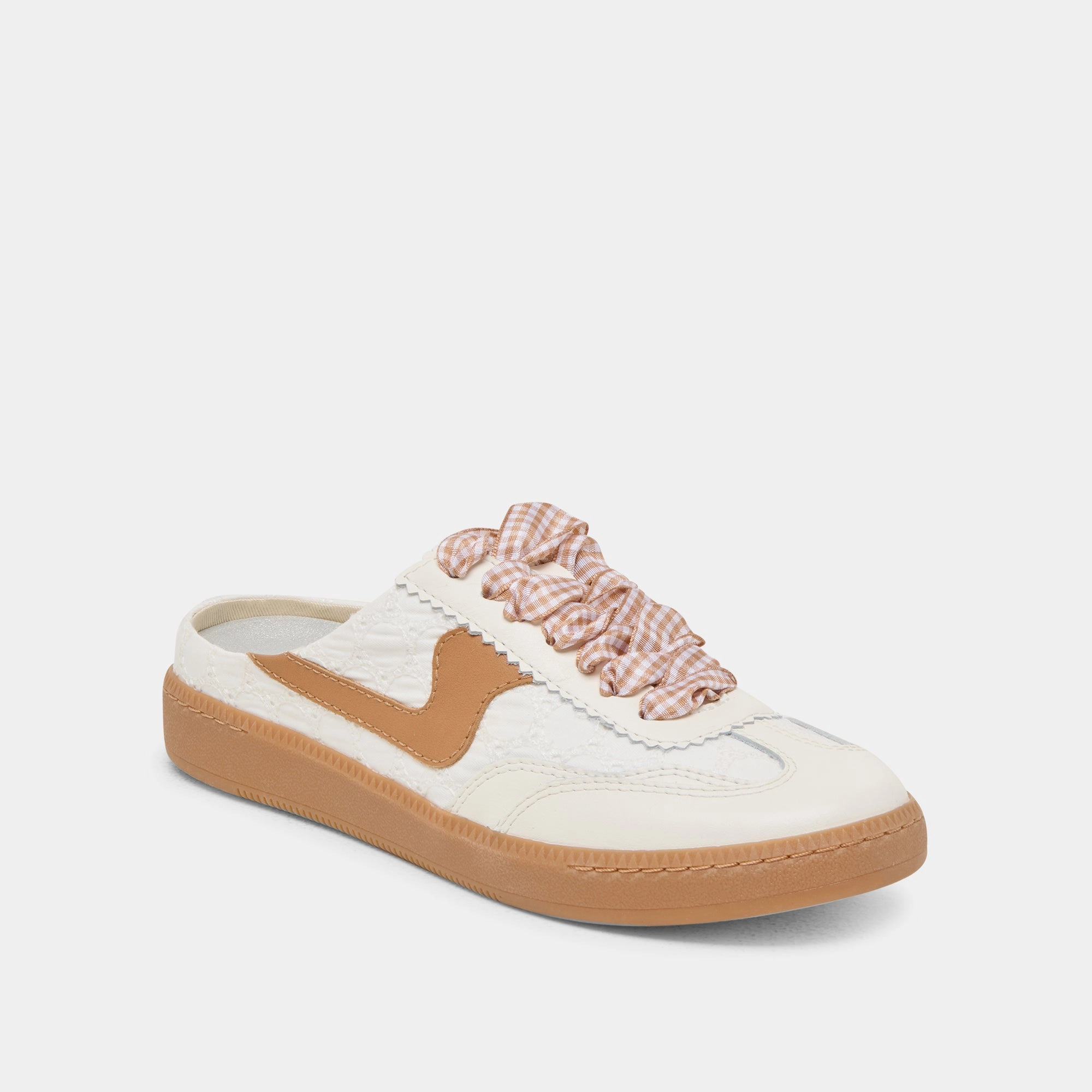 NOTICE SLIDE SNEAKERS WHITE PINK EYELET Balanced Zone