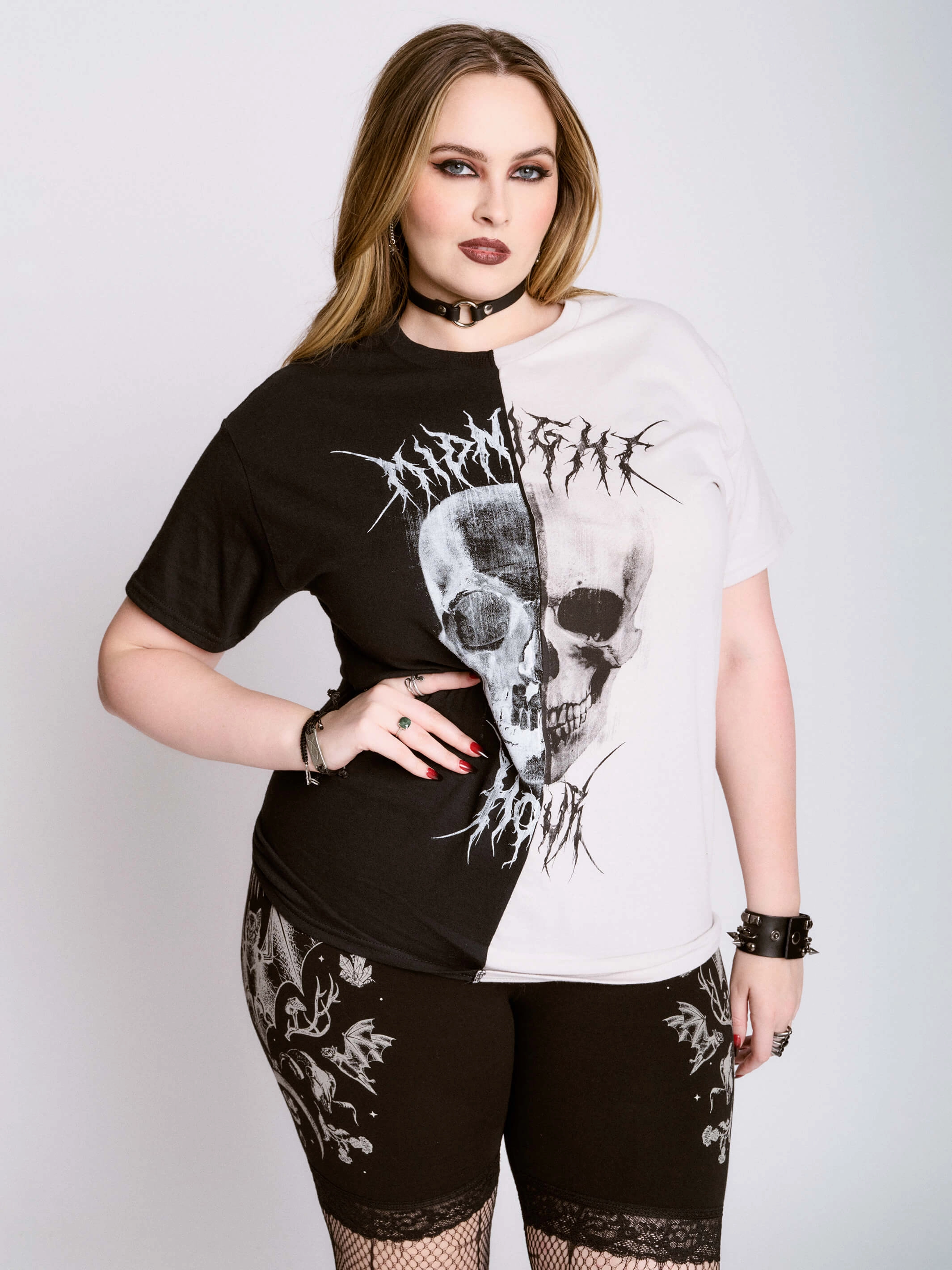 Split Skull T-Shirt Structured silhouette