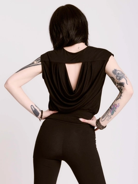 Grecian Drape Top Sporty Look Wear sports performance