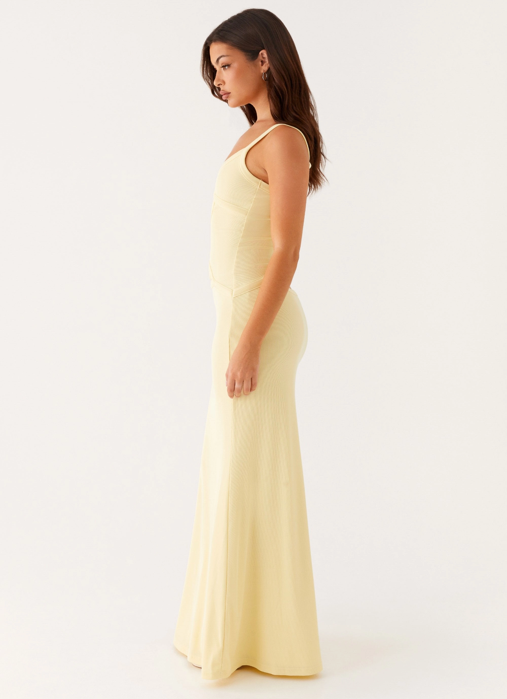 Jocelyn Maxi Dress - Yellow Seamless-Look