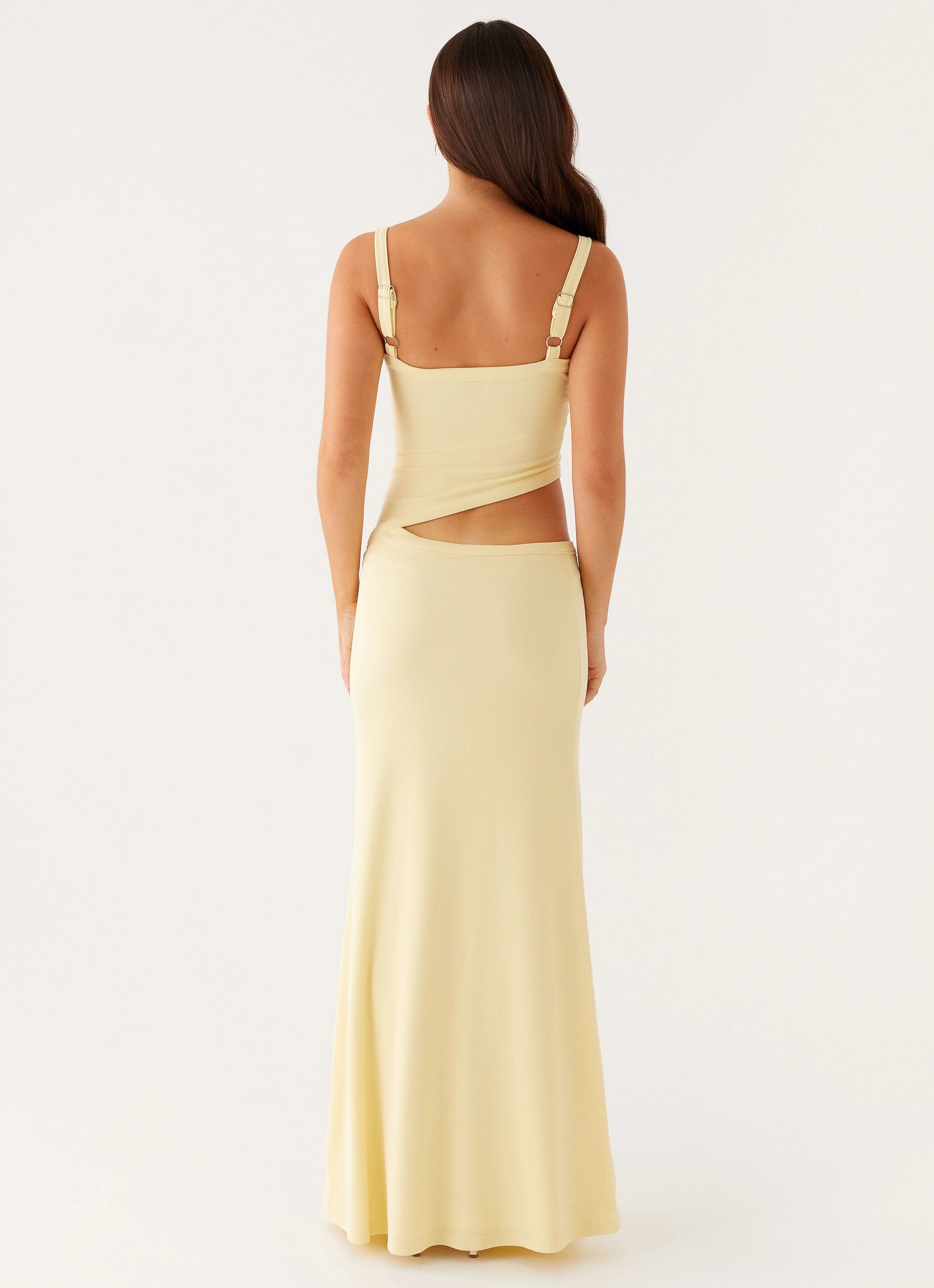 All-day style Pleated-Texture Jocelyn Maxi Dress - Yellow