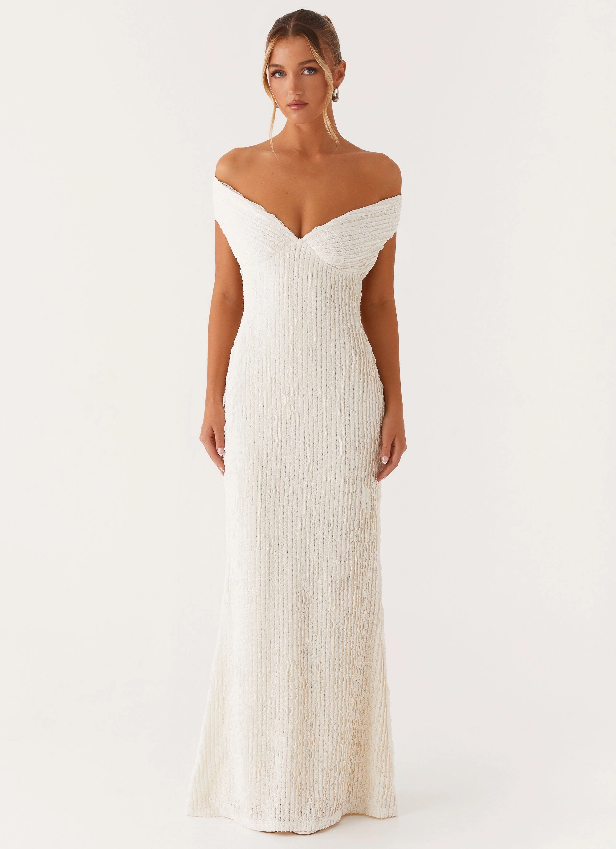 Refined Finish Trendy Fit Look Chantelle Maxi Dress - Ivory