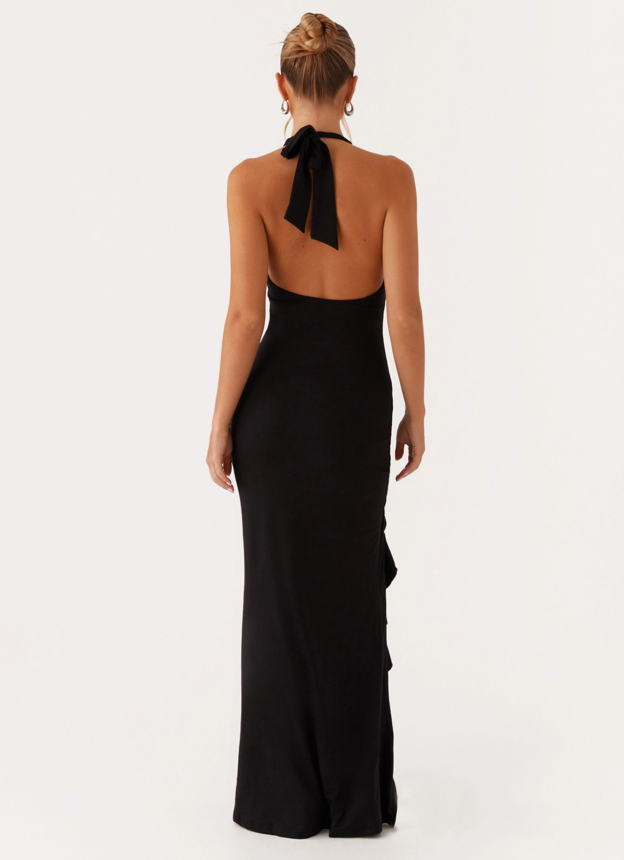Charmed By You Maxi Dress - Black Holiday-Party
